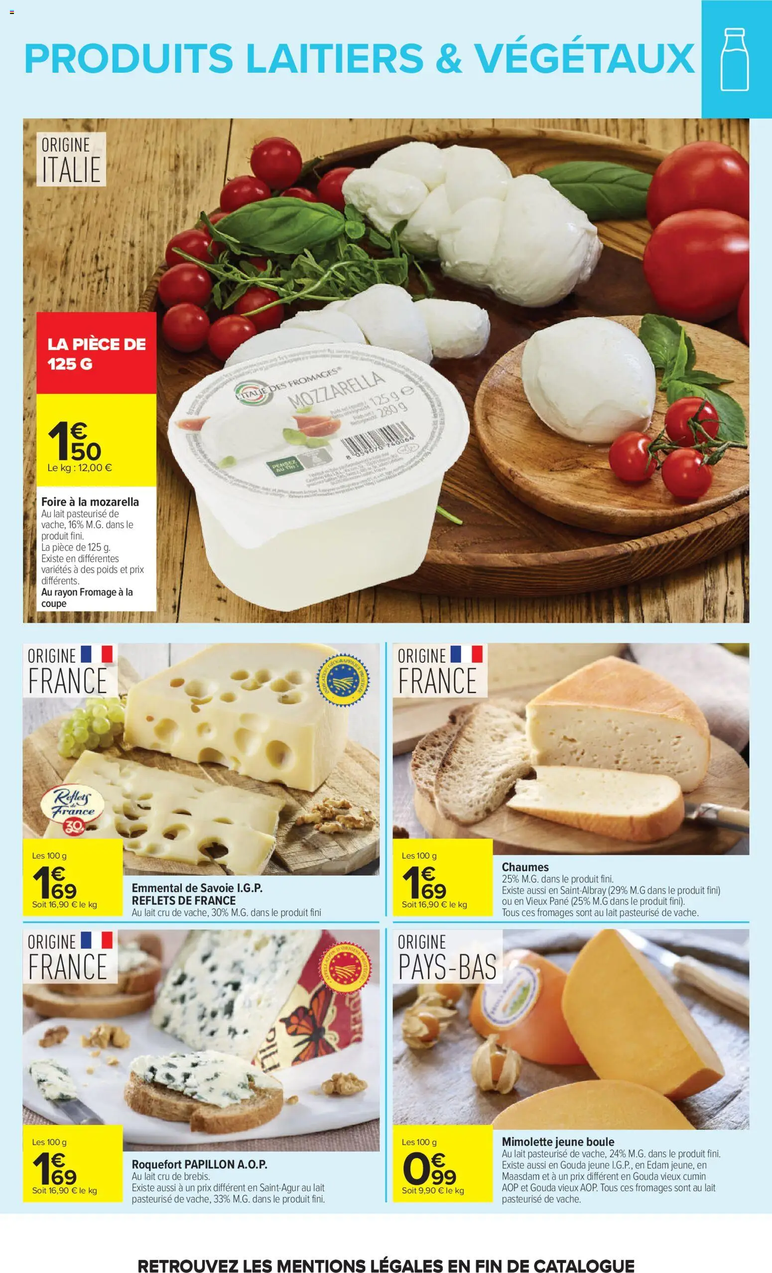 {H1} | Page: 22 | Produits: Poids, Cumin, Lait, Fromage
