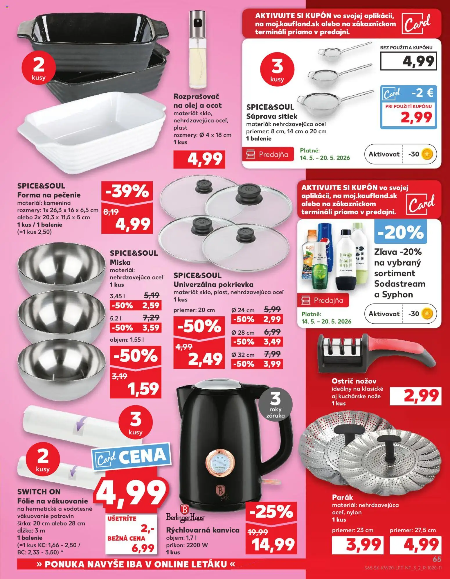 Kaufland SK akciós ujság - amely érvényes a következő dátumtól: 14.05.2026 | Oldal: 65
