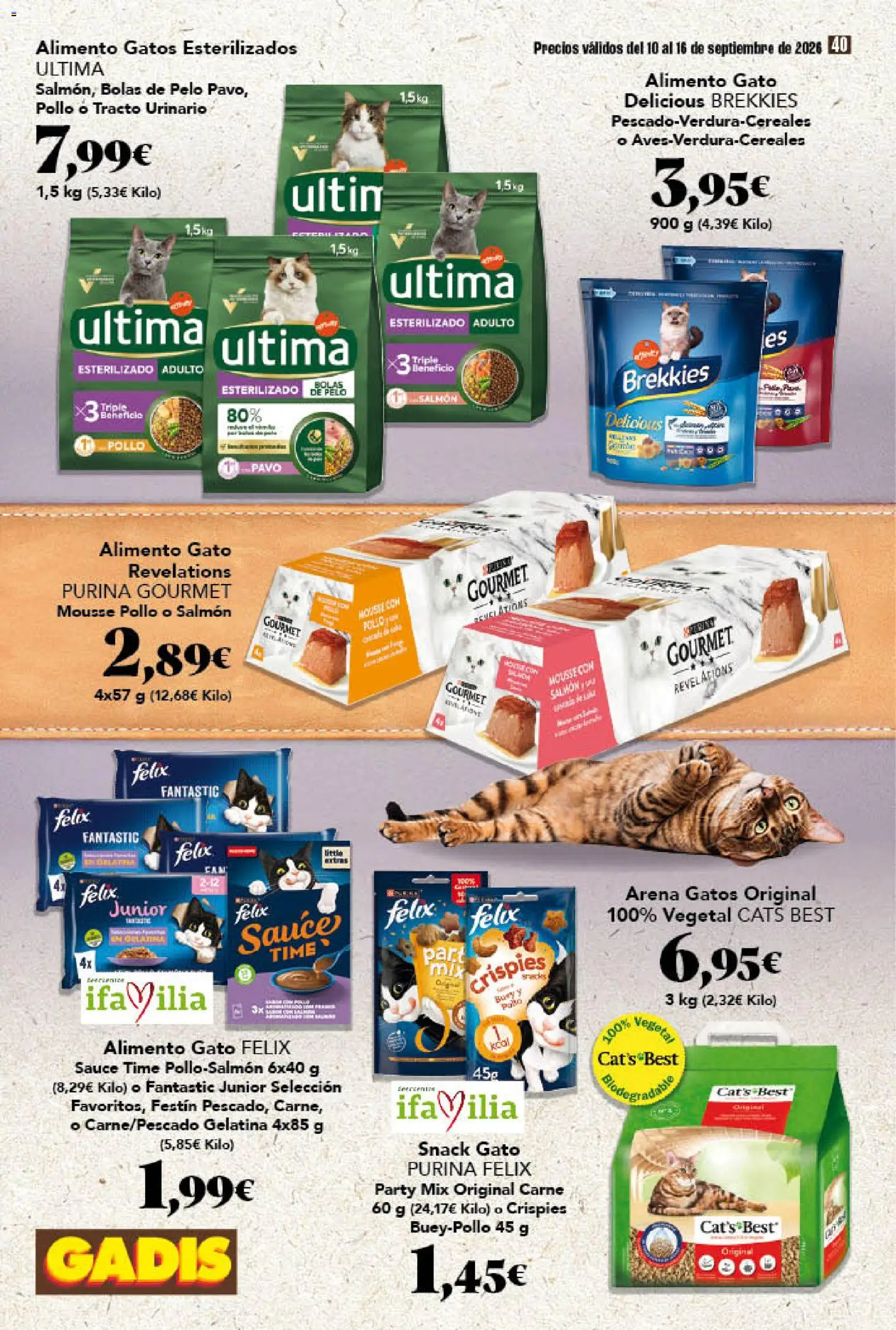 Gadis folleto │ válido desde el 10/09/2026 | Página: 40 | Productos: Gelatina, Salmón, Pollo, Pavo