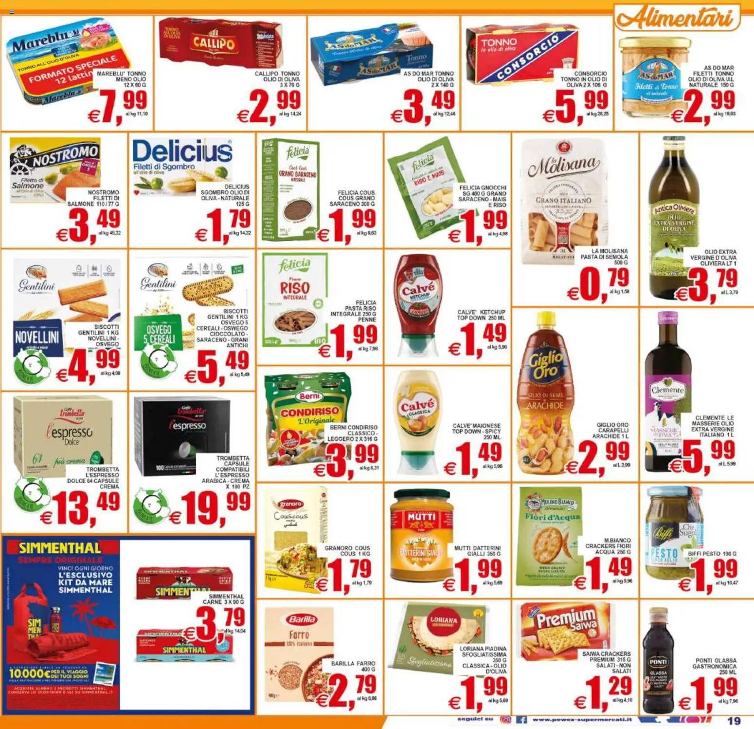Volantino Pewex del 01/07/2026 | Pagina: 19 | Prodotti: Ketchup, Maionese, Crackers, Olio extra vergine