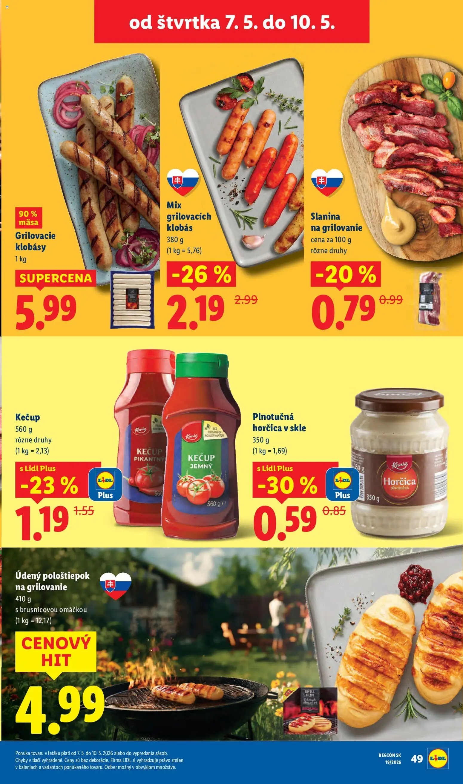 Nové Lidl akcie – leták je platný od 04.05.2026 | Strana: 61 | Produkty: Slanina, Kečup