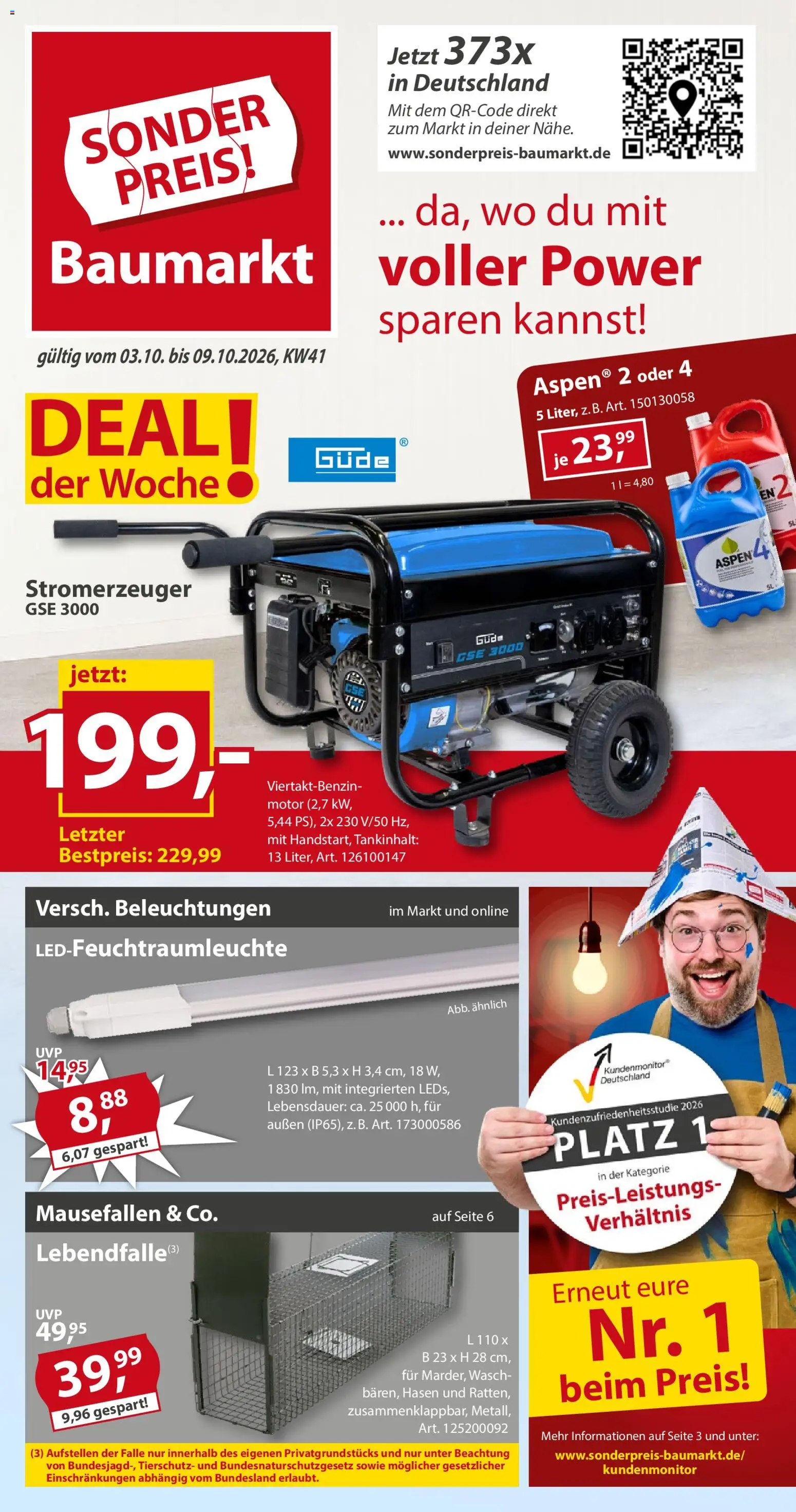 Sonderpreis Baumarkt Prospekt – gültig ab 03.10.2026 | Seite: 1