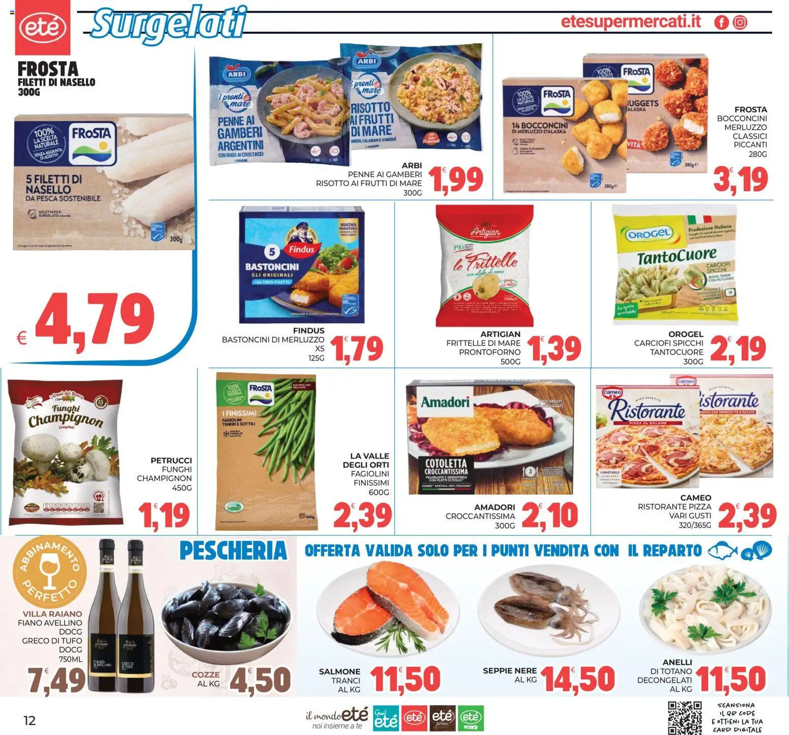 Volantino Eté del 28/07/2026 | Pagina: 12 | Prodotti: Salmone, Tè, Merluzzo, Fagiolini