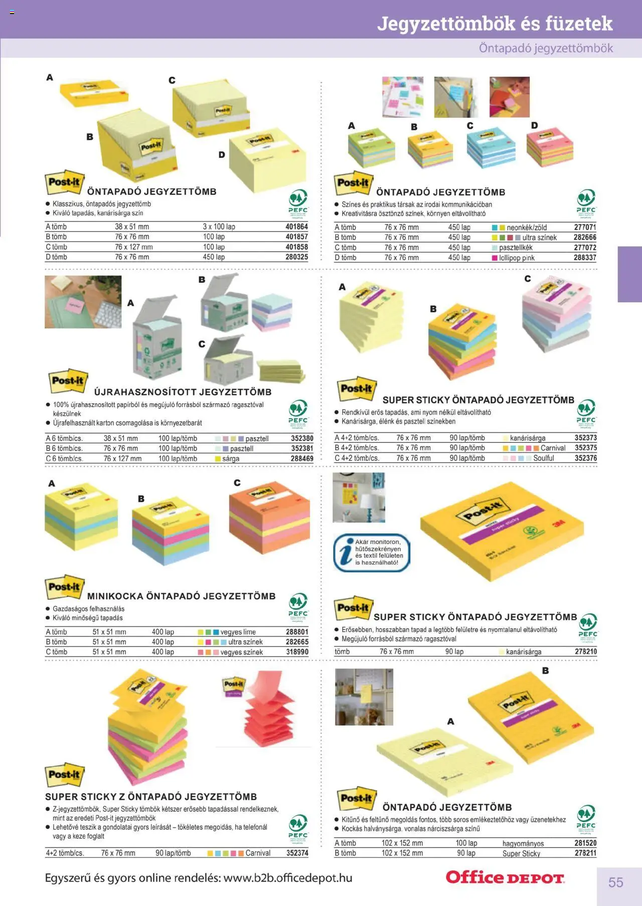 Office Depot akciós ujság - amely érvényes a következő dátumtól: 2025.04.10. | Oldal: 55 | Termékek: Lime, Lap