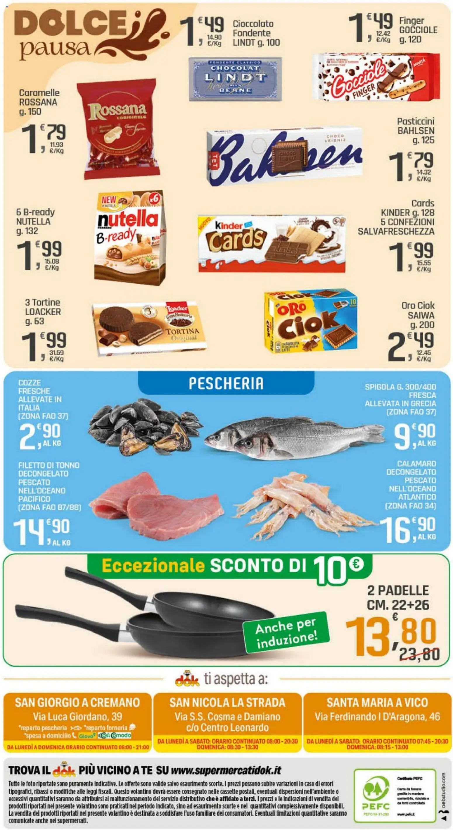 Volantino DOK del 06/10/2026 | Pagina: 20 | Prodotti: Tè, Cozze, Lindt, Nutella
