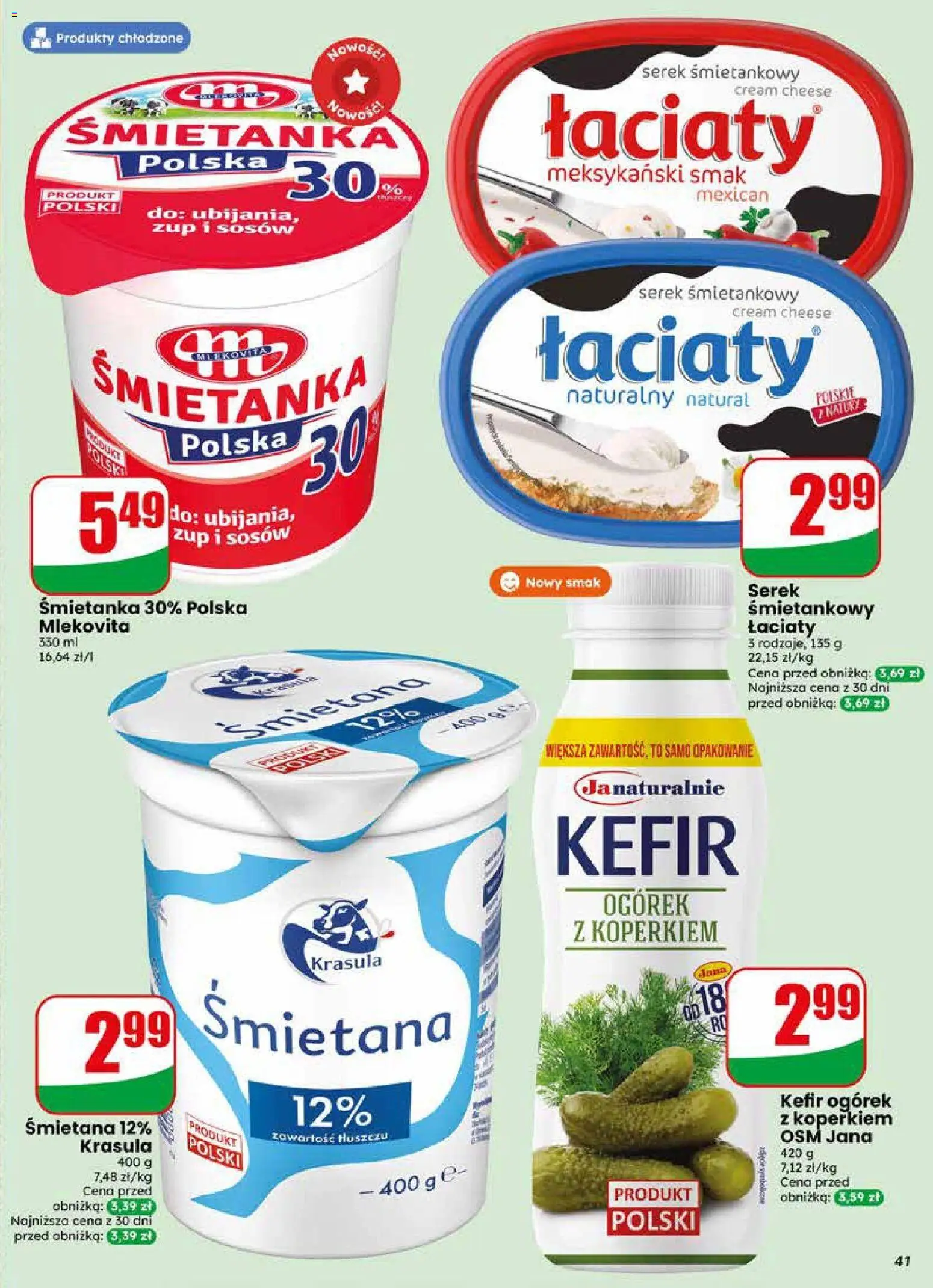 Dino gazetka od 27.05.2026 | Strona: 41 | Produkty: Cream cheese, Kefir, Serek, Śmietana
