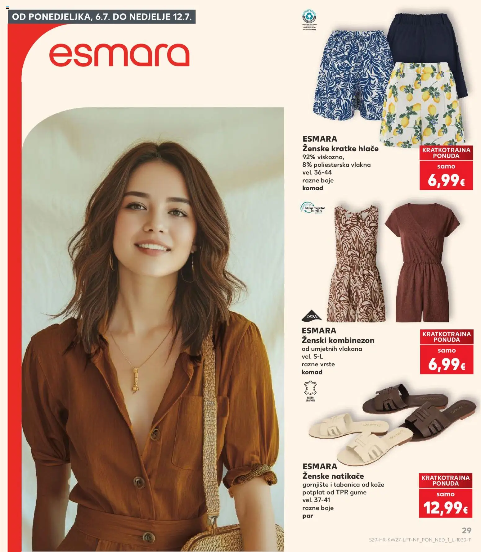 Kaufland katalog | vrijedi od 01.07.2026 | Stranica: 29 | Proizvodi: Natikače, Hlače, Kombinezon, Kratke hlače