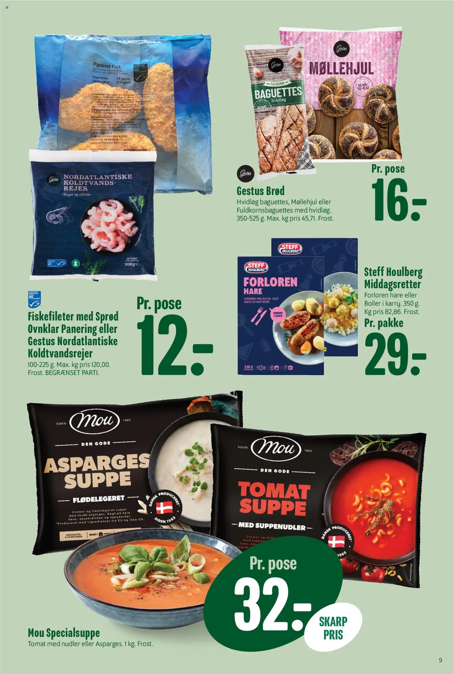 Min Købmand tilbudsavis – gyldig fra 30/10/2026 | Side: 9 | Produkter: Brød, Hvidløg, Suppe, Asparges