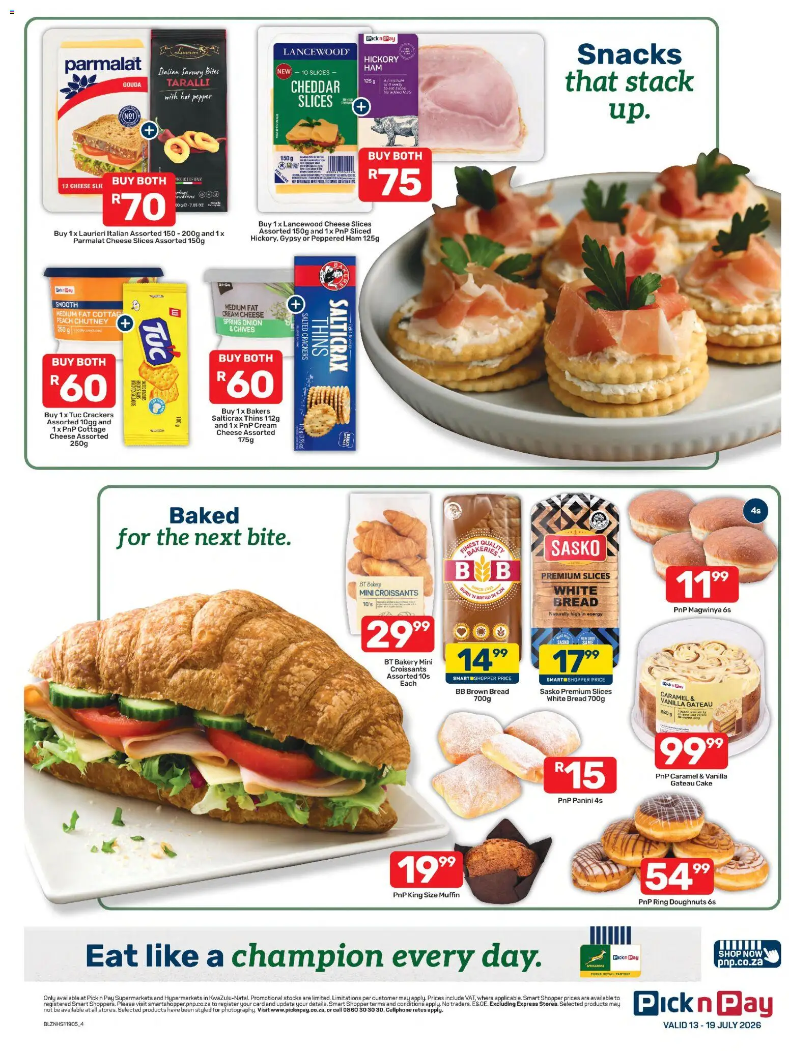 New Pick n Pay catalogue – valid from 13/07/2026 | Page: 4 | Products: Cake, Bakery, Light, Pepper