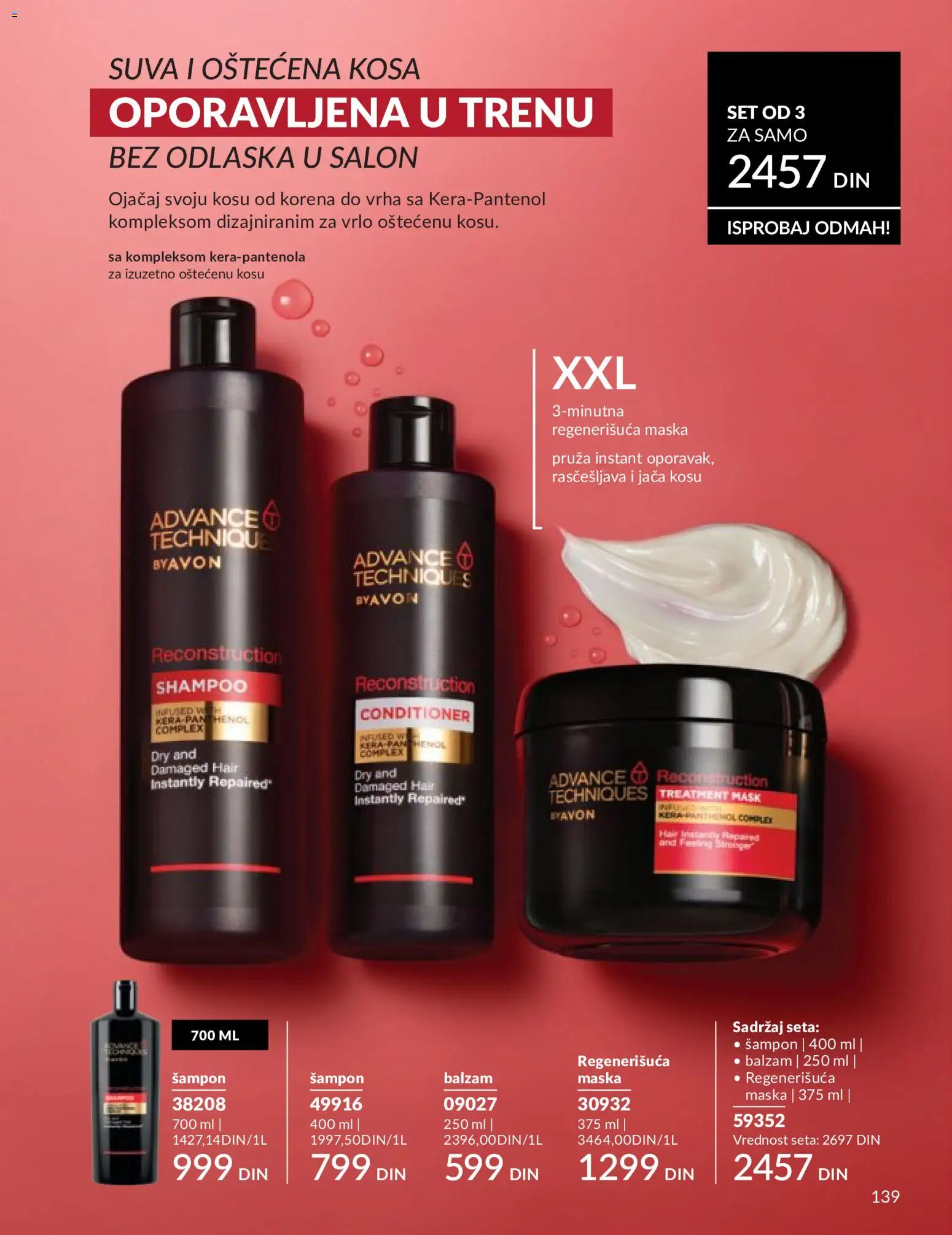 AVON katalog - važi od 01.05.2026 | Strana: 139 | Proizvode: Šampon, Balzam, Maska
