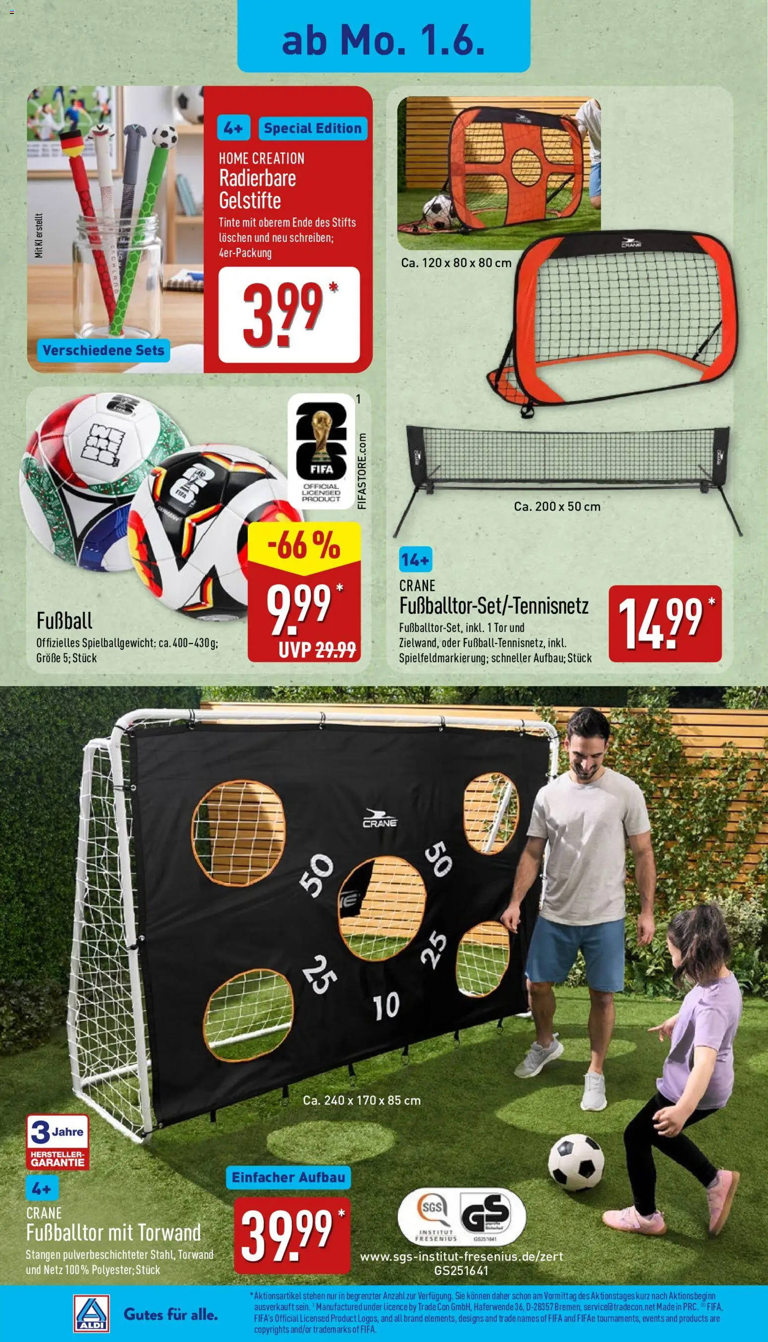 Aldi Ausblick – gültig ab 01.06.2026 | Seite: 6 | Produkte: Fußball, Home creation