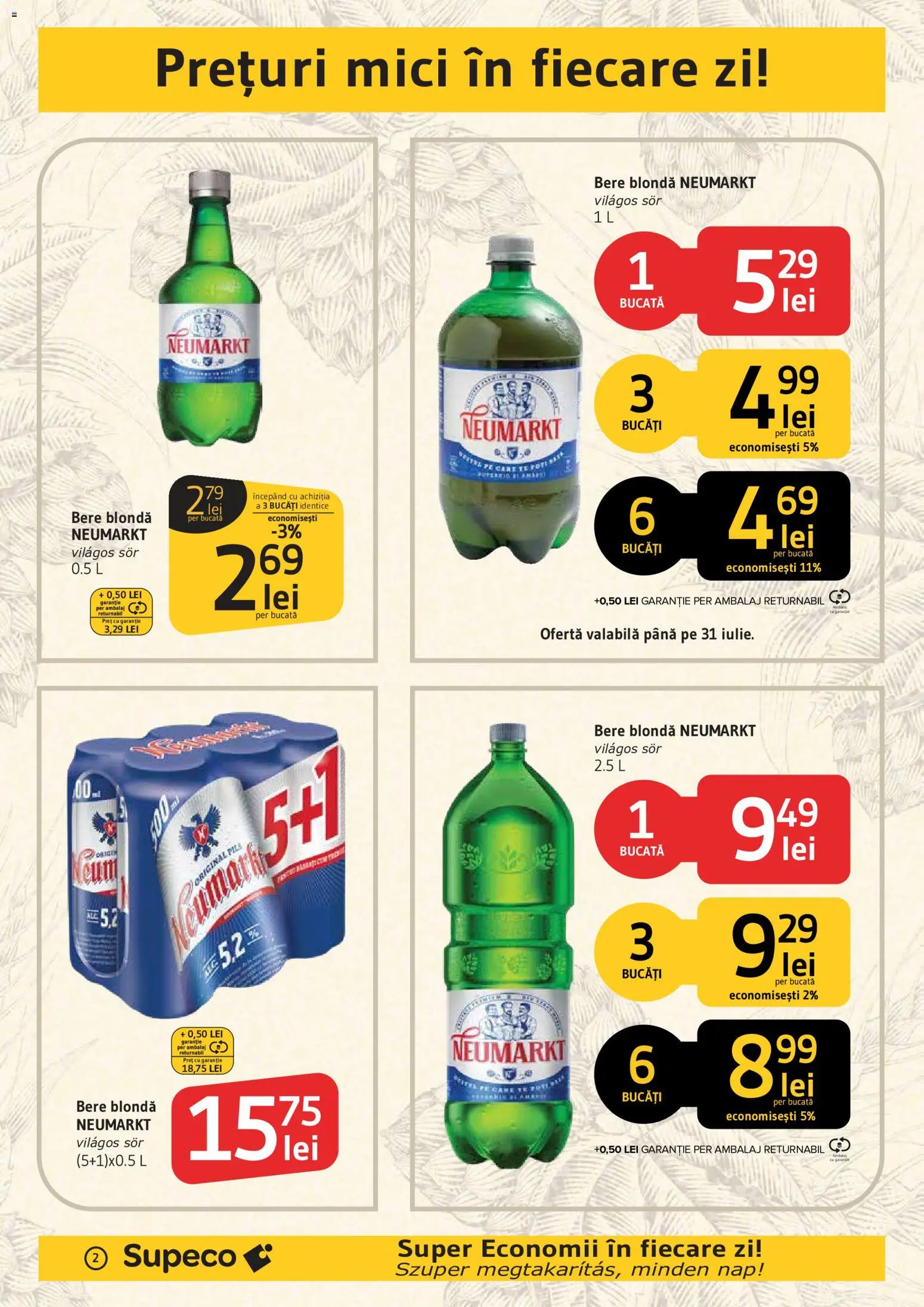 Noul catalog Supeco – valabil de la 09.07.2026 | Pagină: 2 | Produse: Mici, Bere