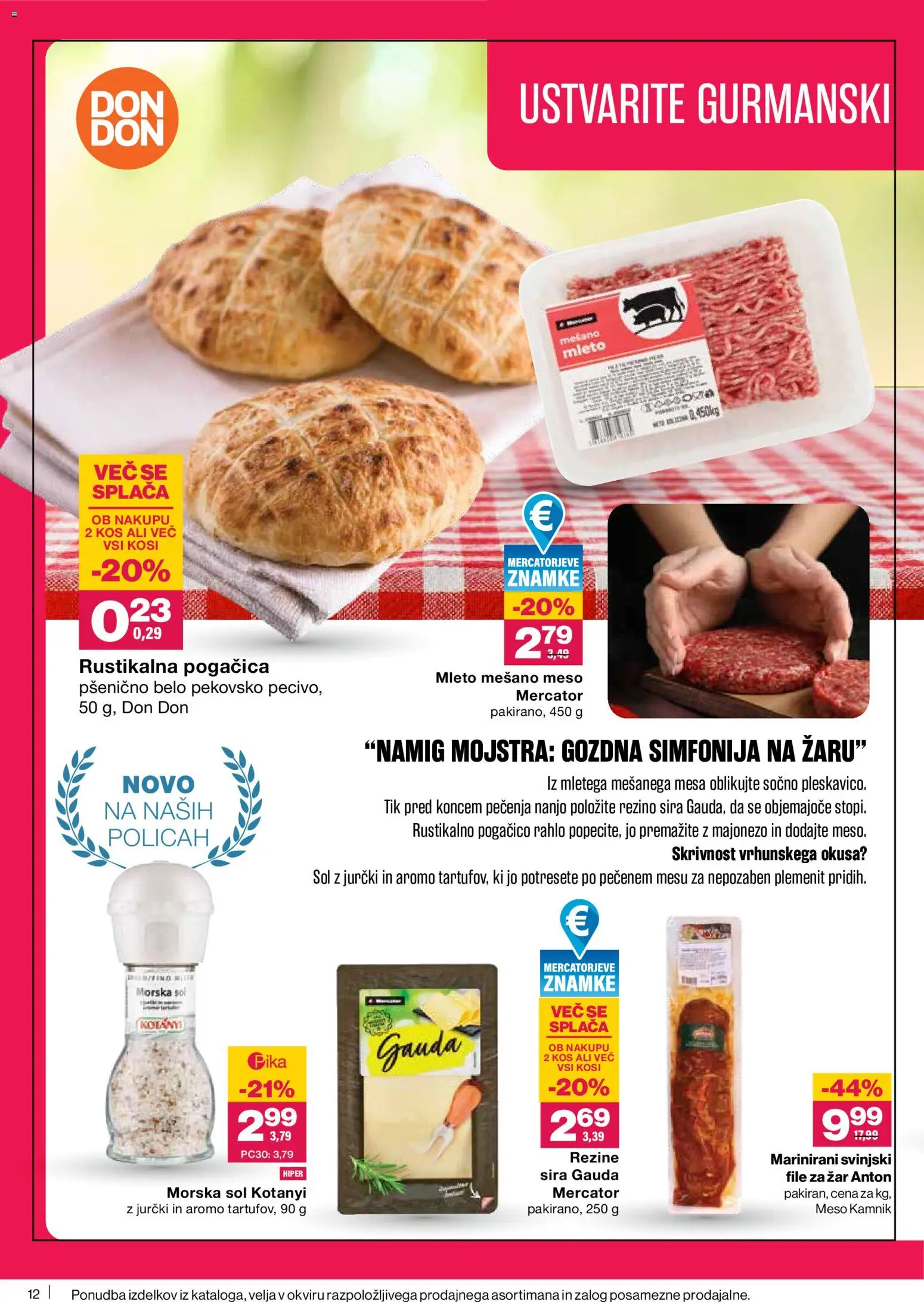 Novi Mercator katalog ponudbe – veljaven od 07.05.2026 | Stran: 12 | Izdelki: Zar, Gauda, Kos, Sol