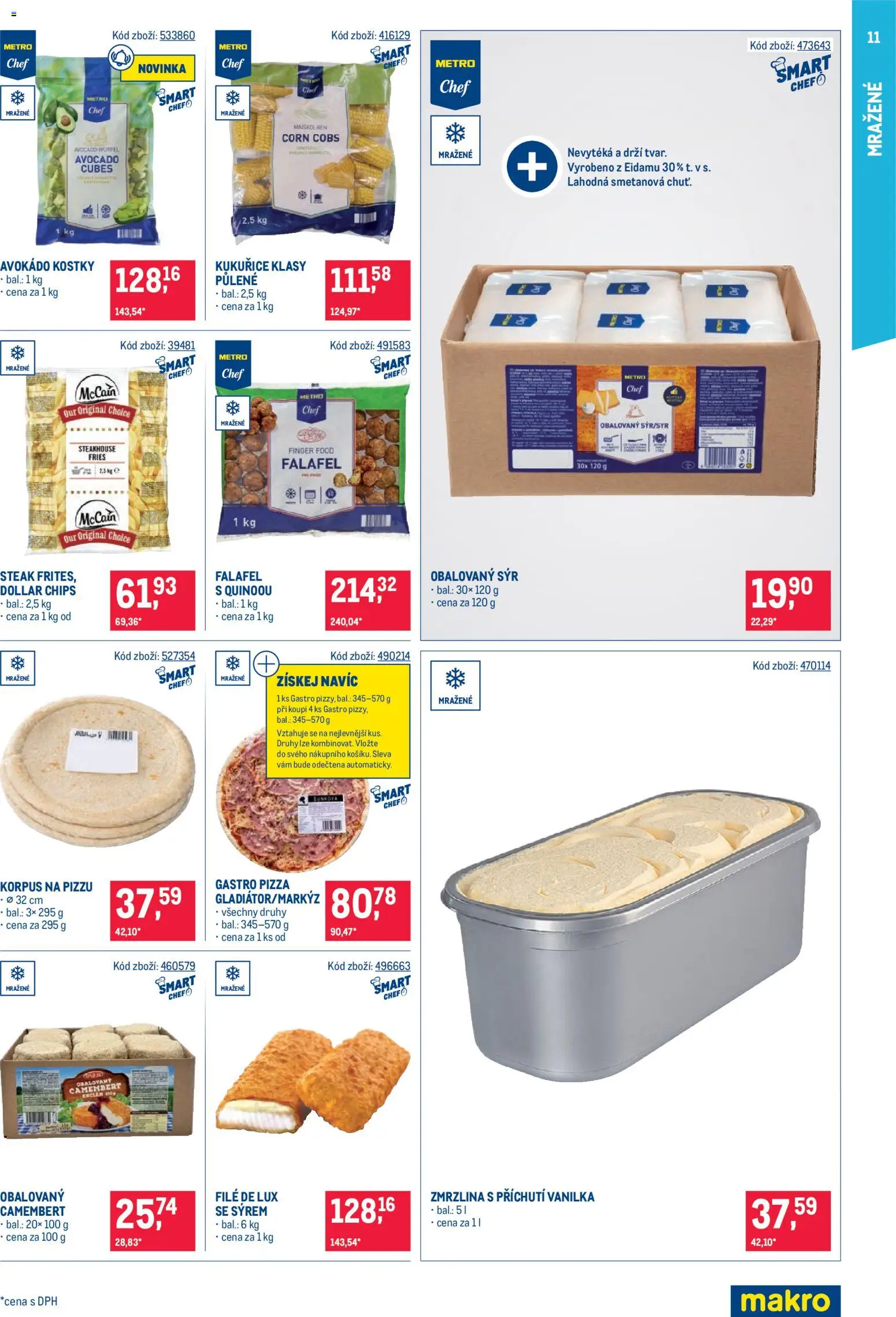 Makro leták - Gastronomie distribuce od 11.08.2026 | Strana: 11 | Produkty: Sýr, Vanilka, Camembert, File