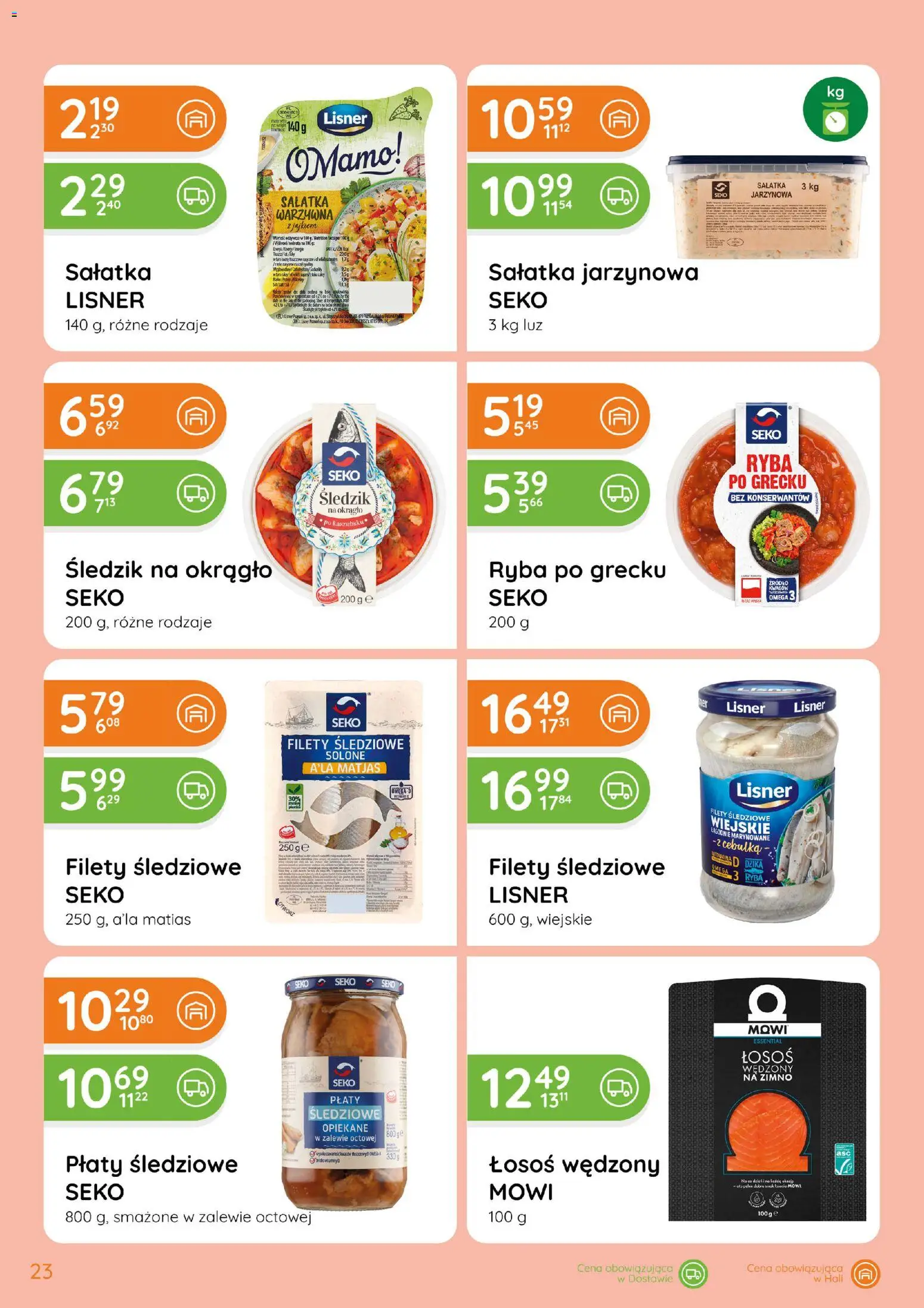 Eurocash gazetka od 15.10.2026 | Strona: 23 | Produkty: Ryba po grecku, Omega, Omega 3, Sałatka