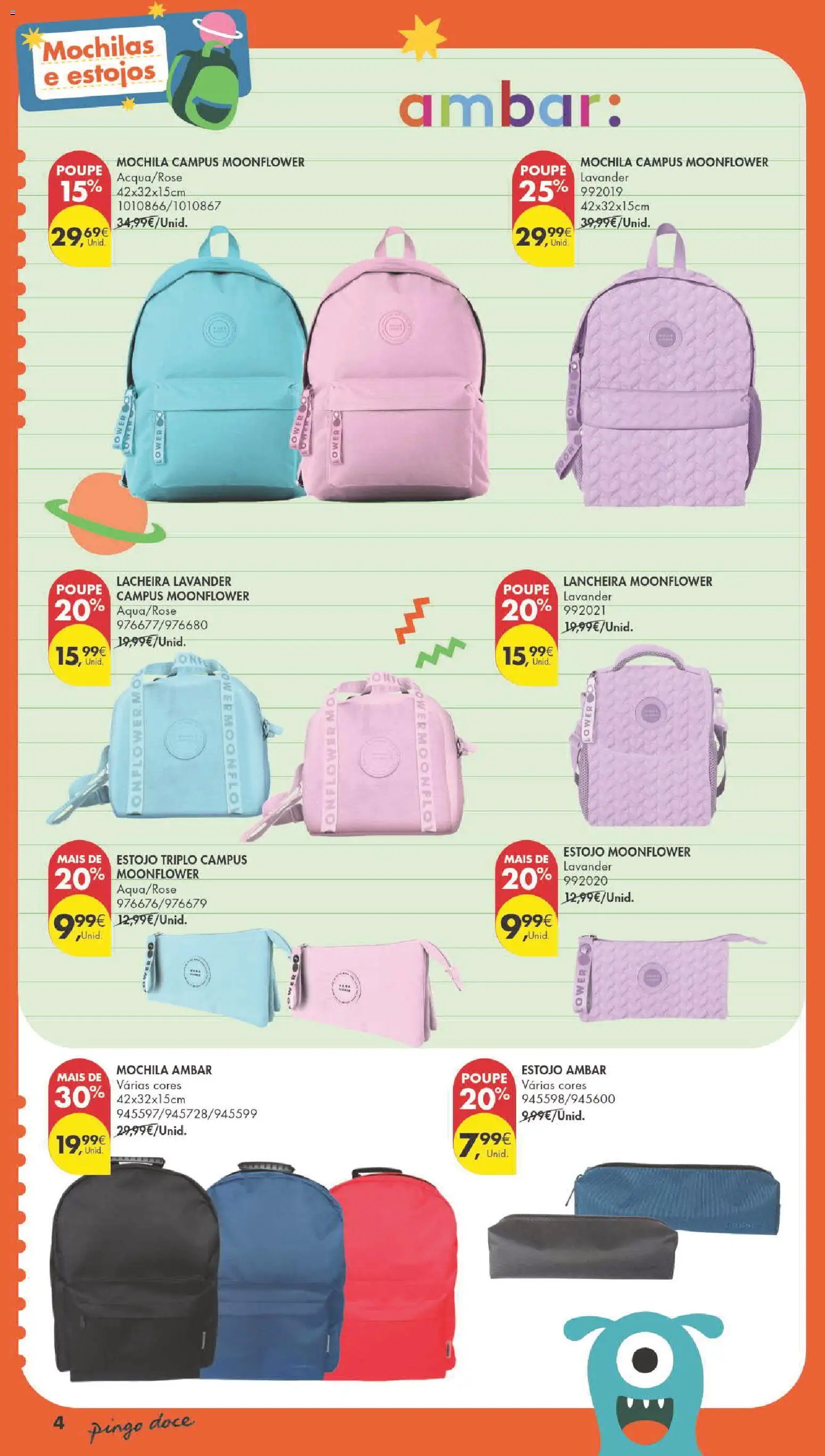 Pingo Doce Regresso às Aulas 2026 Hipers │ válido de 04/08/2026 | Página: 4 | Produtos: Mochila, Mochilas