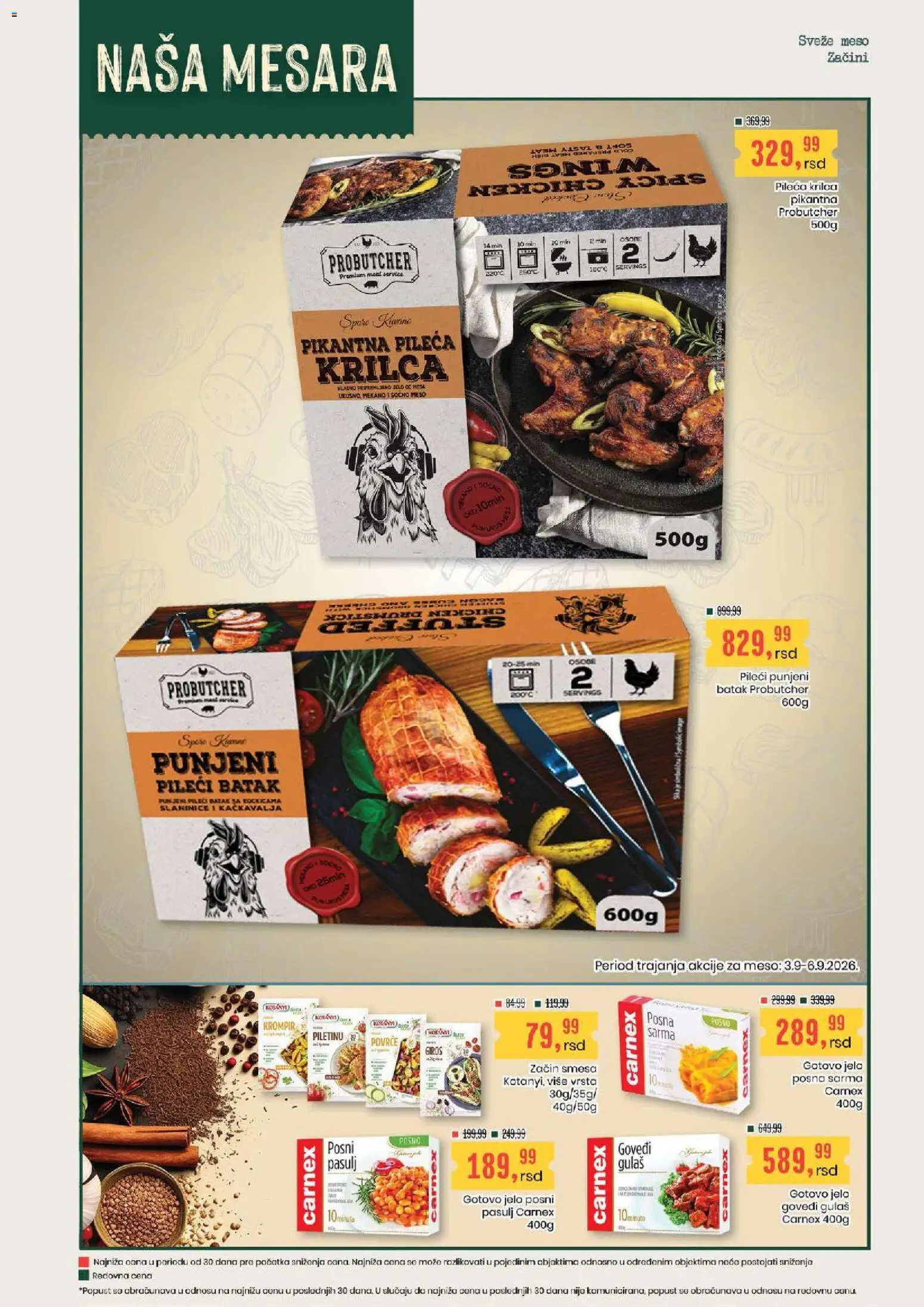Aroma Market katalog - važi od 03.09.2026 | Strana: 3 | Proizvode: Pasulj, Krompir, Meso, Povrće