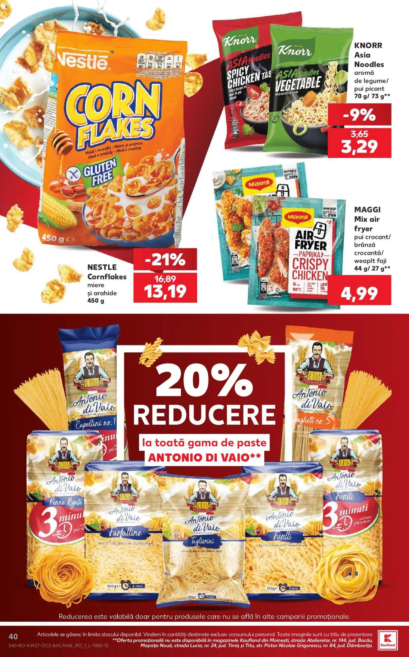 Noul catalog Kaufland – valabil de la 01.07.2026 | Pagină: 40 | Produse: Hacıyatmaz Kedi Oyuncağı, Arahide, Noodles, Paste