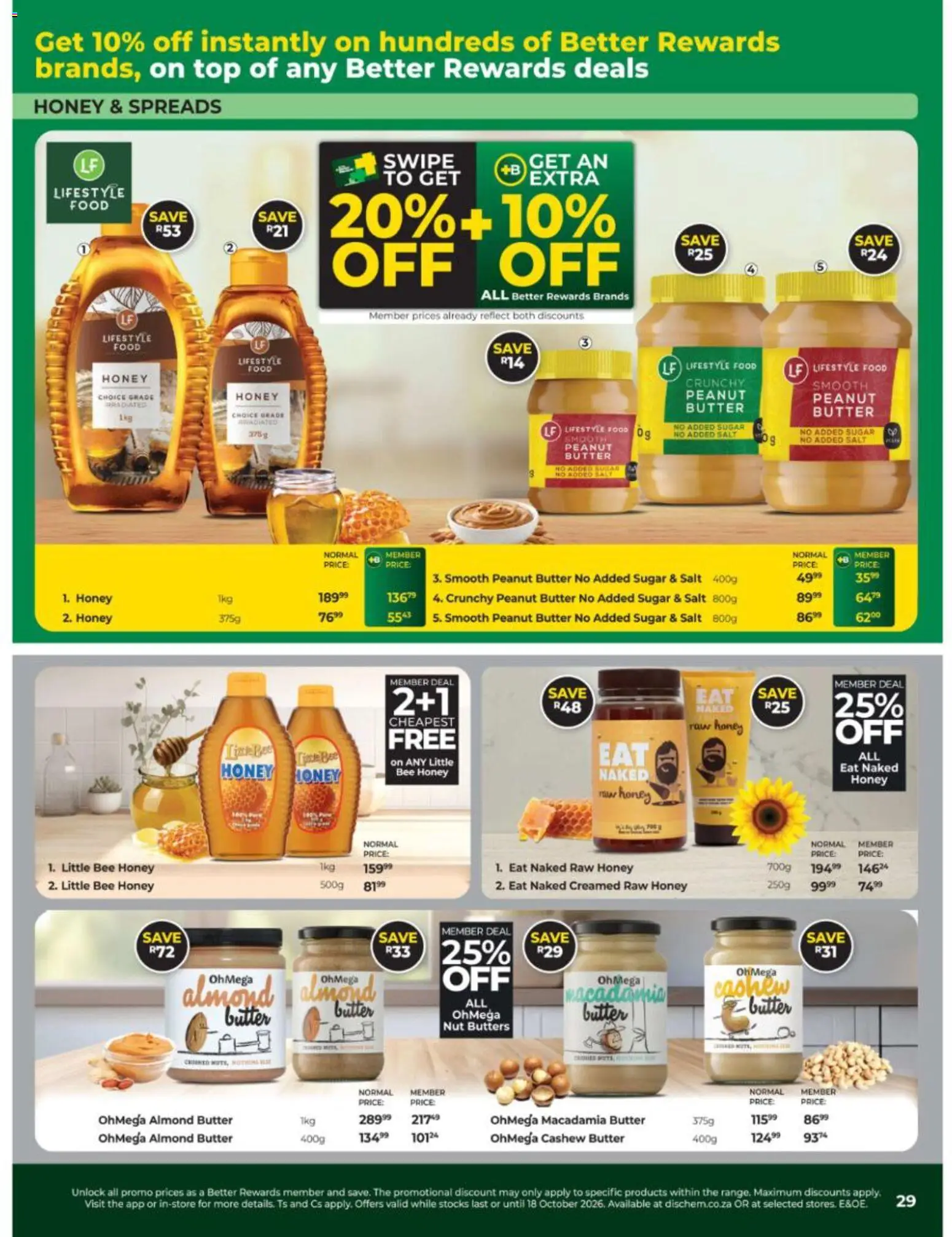 New Dis-Chem catalogue – valid from 15/09/2026 | Page: 29 | Products: Butter, Peanut butter, Salt, Sugar