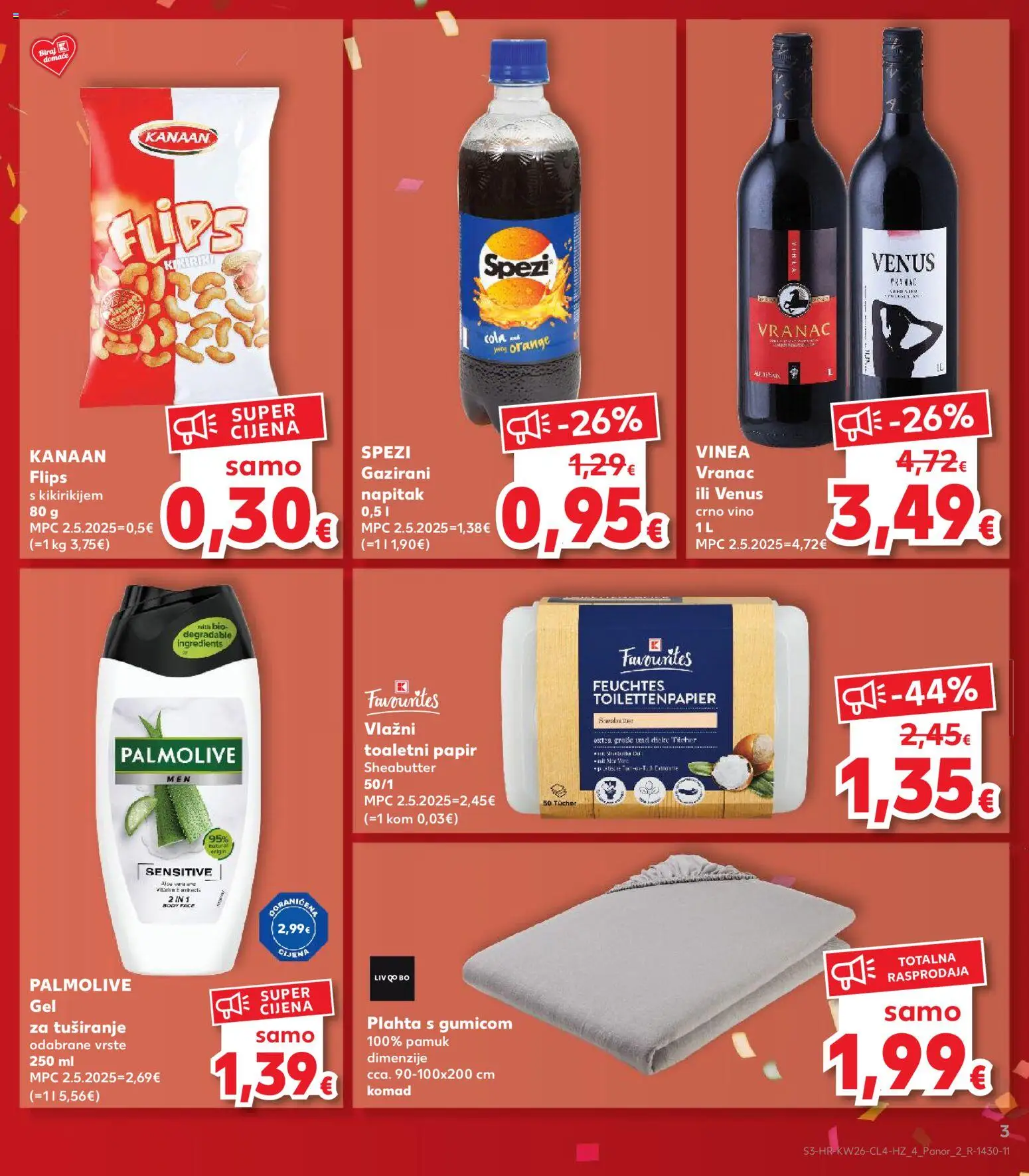 Kaufland HR akciós ujság - amely érvényes a következő dátumtól: 2026.06.24. | Oldal: 3 | Termékek: Body, Cola