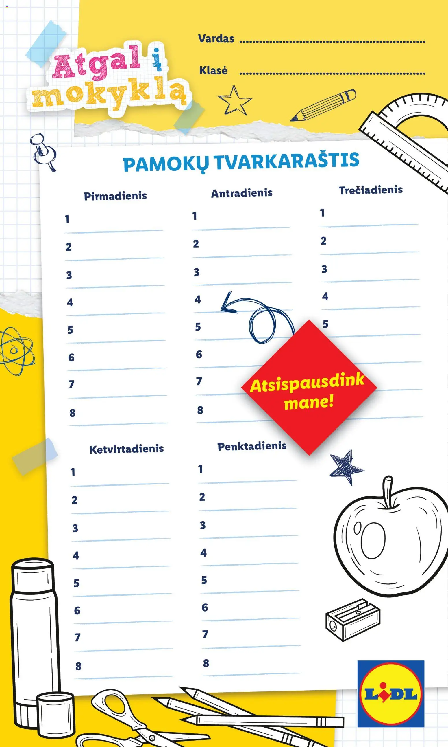 LIDL akcijos nuo 2026.07.20 | Puslapis: 60 | Prekių: Marškinėliai, Pižama, Tamprės