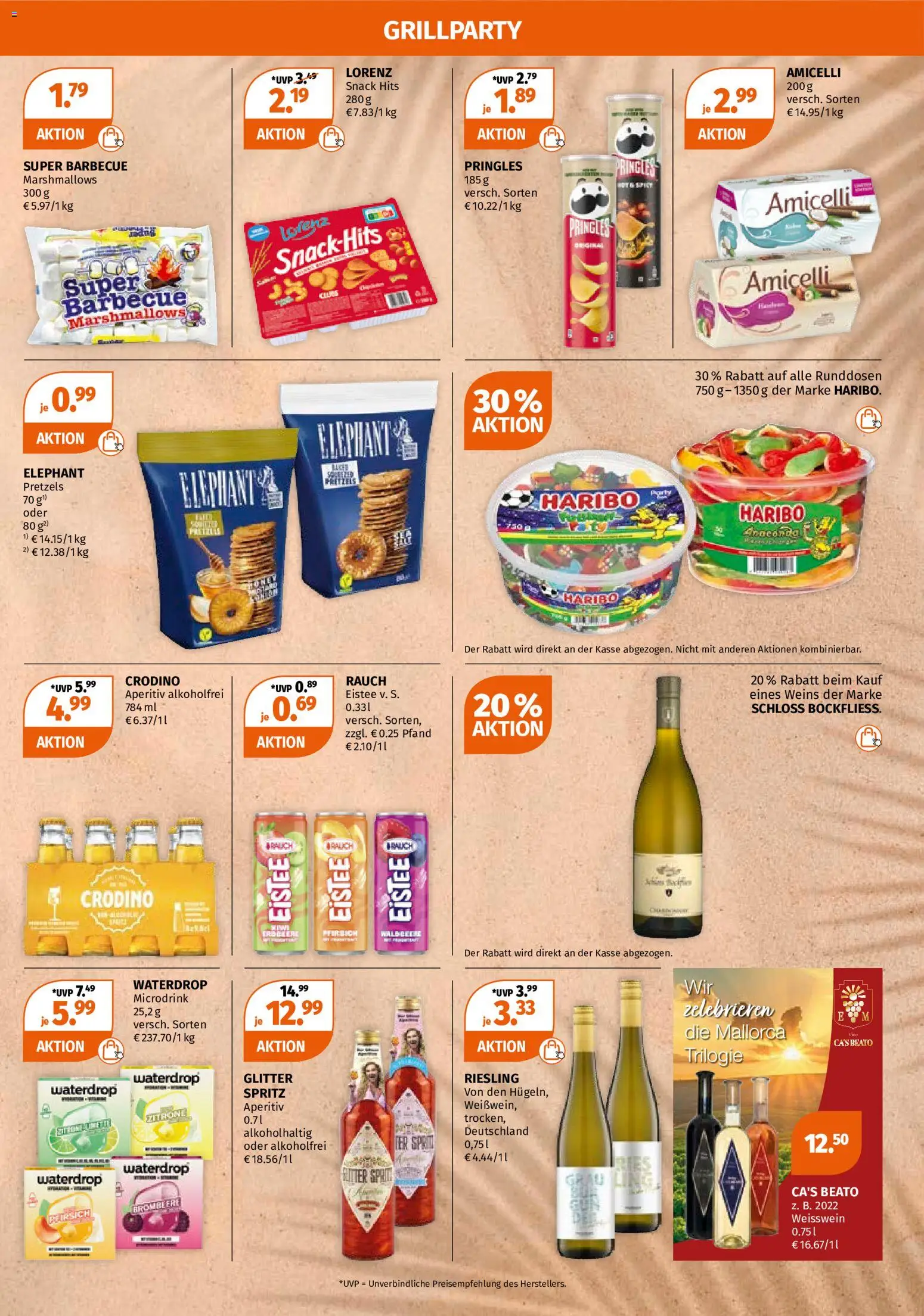 Müller Prospekt – gültig ab 29.06.2026 | Seite: 12 | Produkte: Haribo, Weißwein, Zitrone, Pfirsich