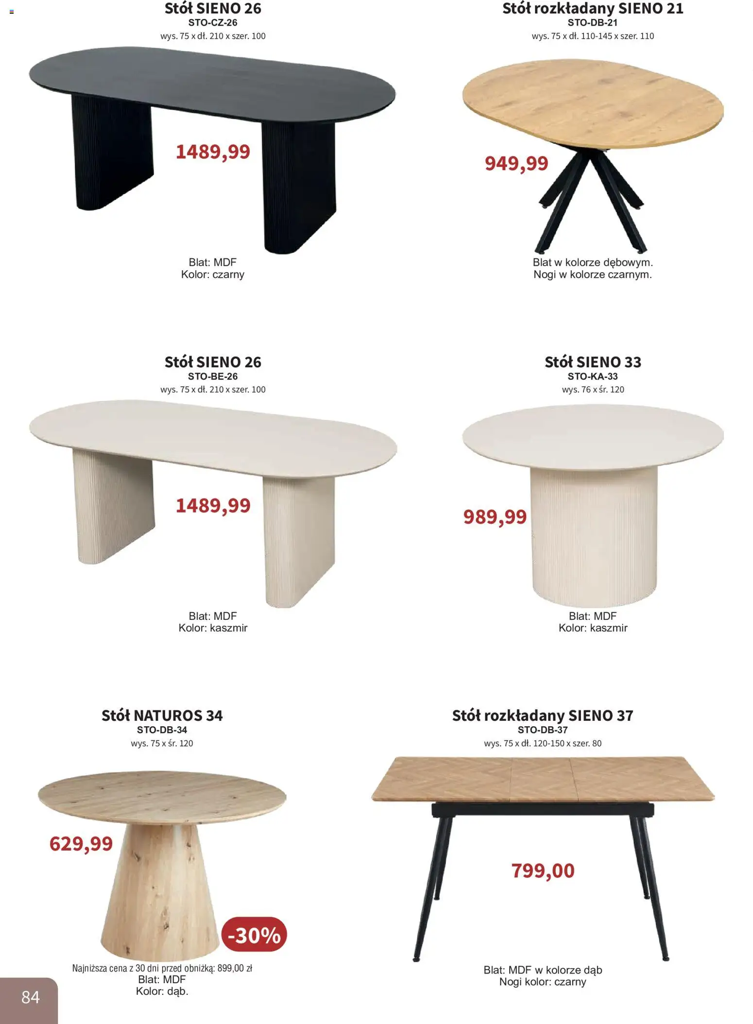 Bodzio Katalog od 01.08.2026 | Strona: 84 | Produkty: Stół