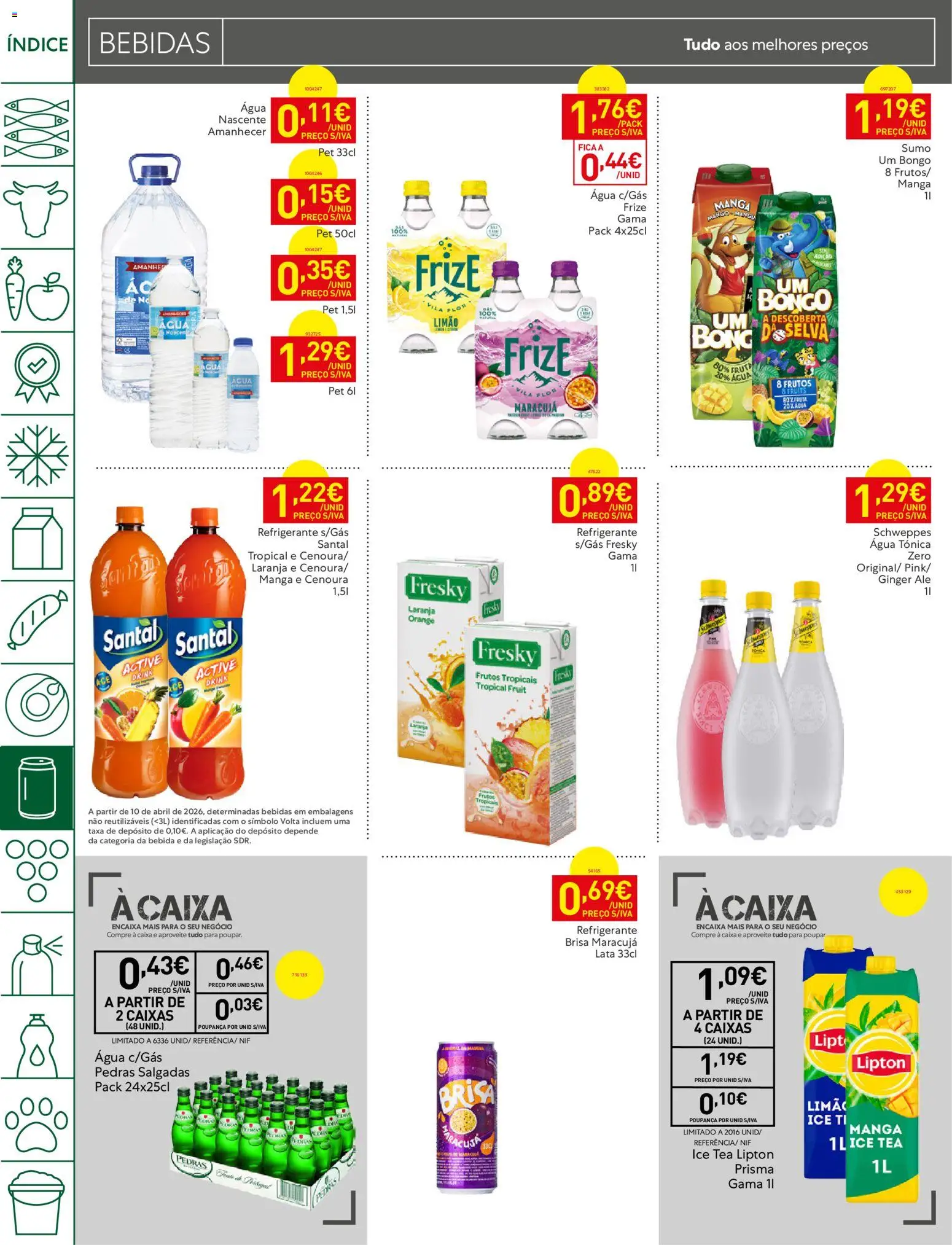 Recheio folheto Madeira │ válido de 22/09/2026 | Página: 22 | Produtos: Caixa, Lima, Cenoura, Bebida