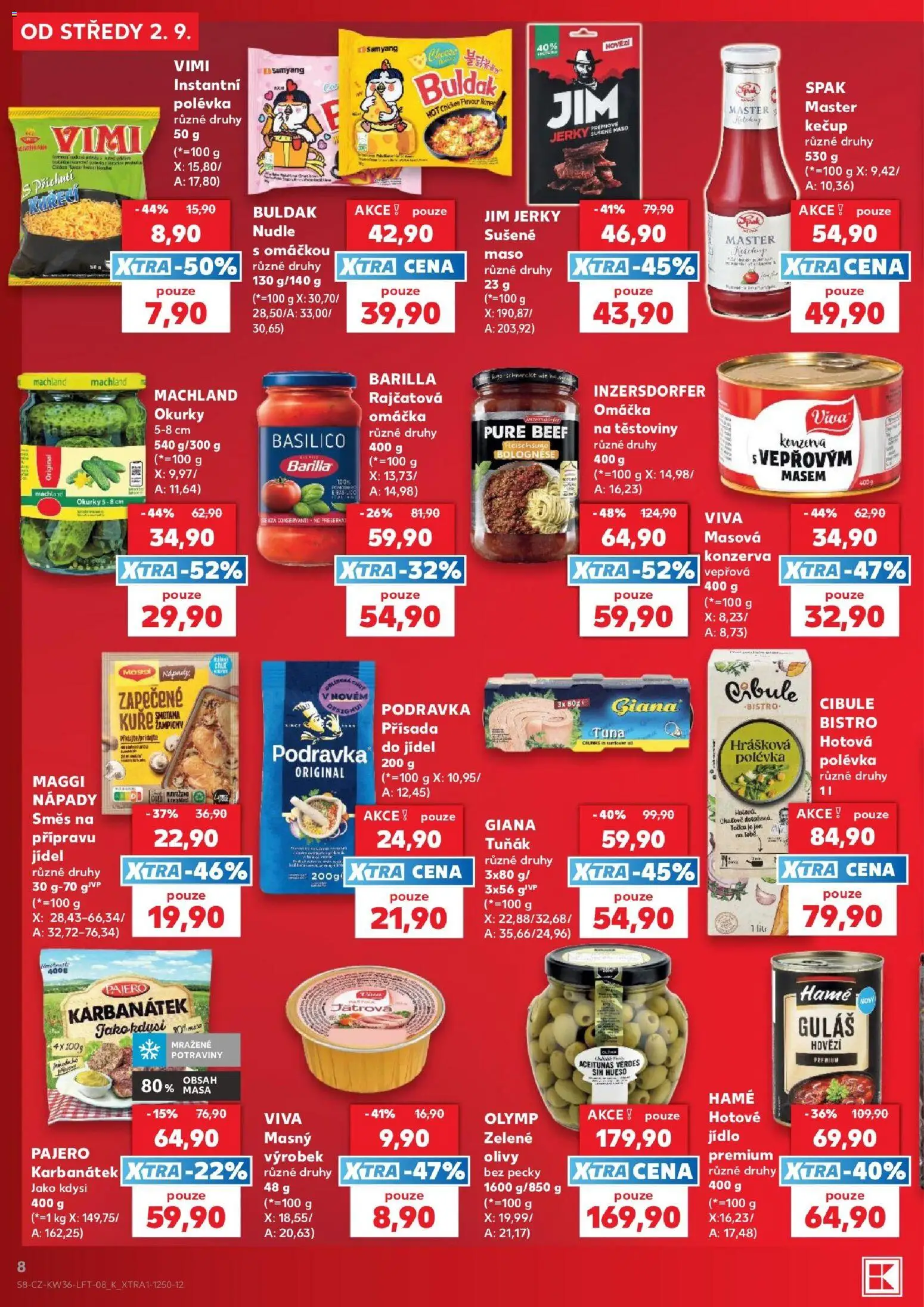 Kaufland leták - Chomutov od 02.09.2026 | Strana: 8 | Produkty: Kečup, Rajčatová omáčka, Potraviny, Maso