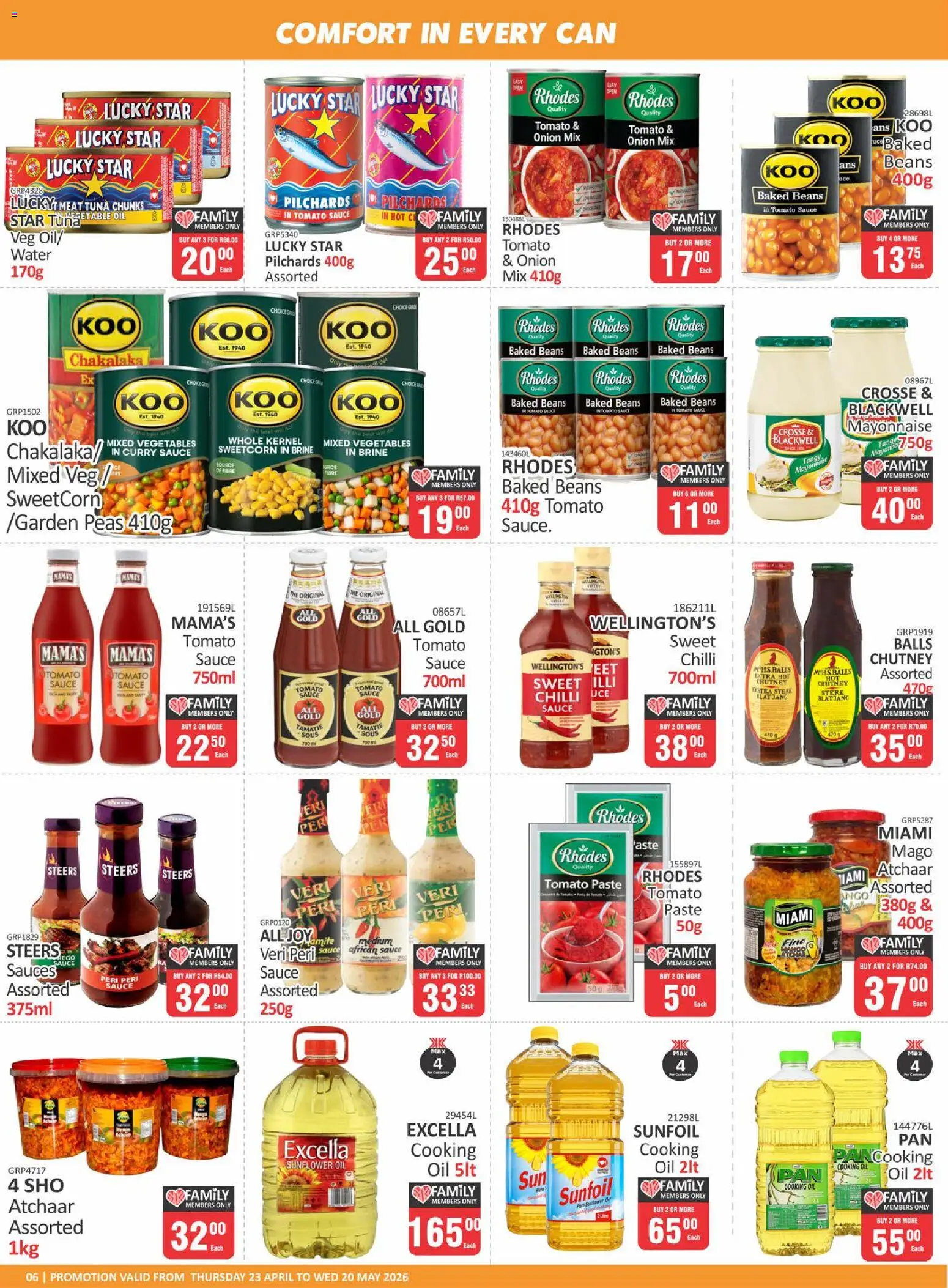 New KIT KAT Cash & Carry catalogue – valid from 23.04.2026 | Page: 6 | Products: Chutney, Oil, Atchar, Sauce