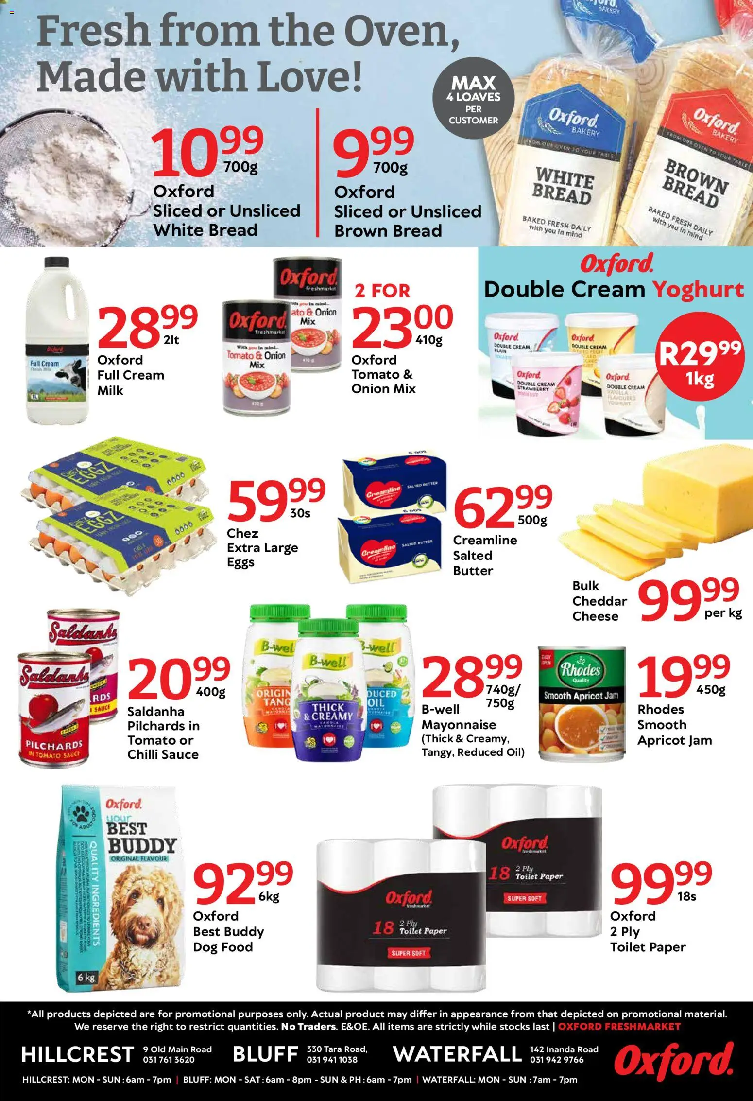 New Oxford Freshmarket catalogue – valid from 05.05.2026 | Page: 2 | Products: Cheese, Tomato sauce, Cream, Toilet paper