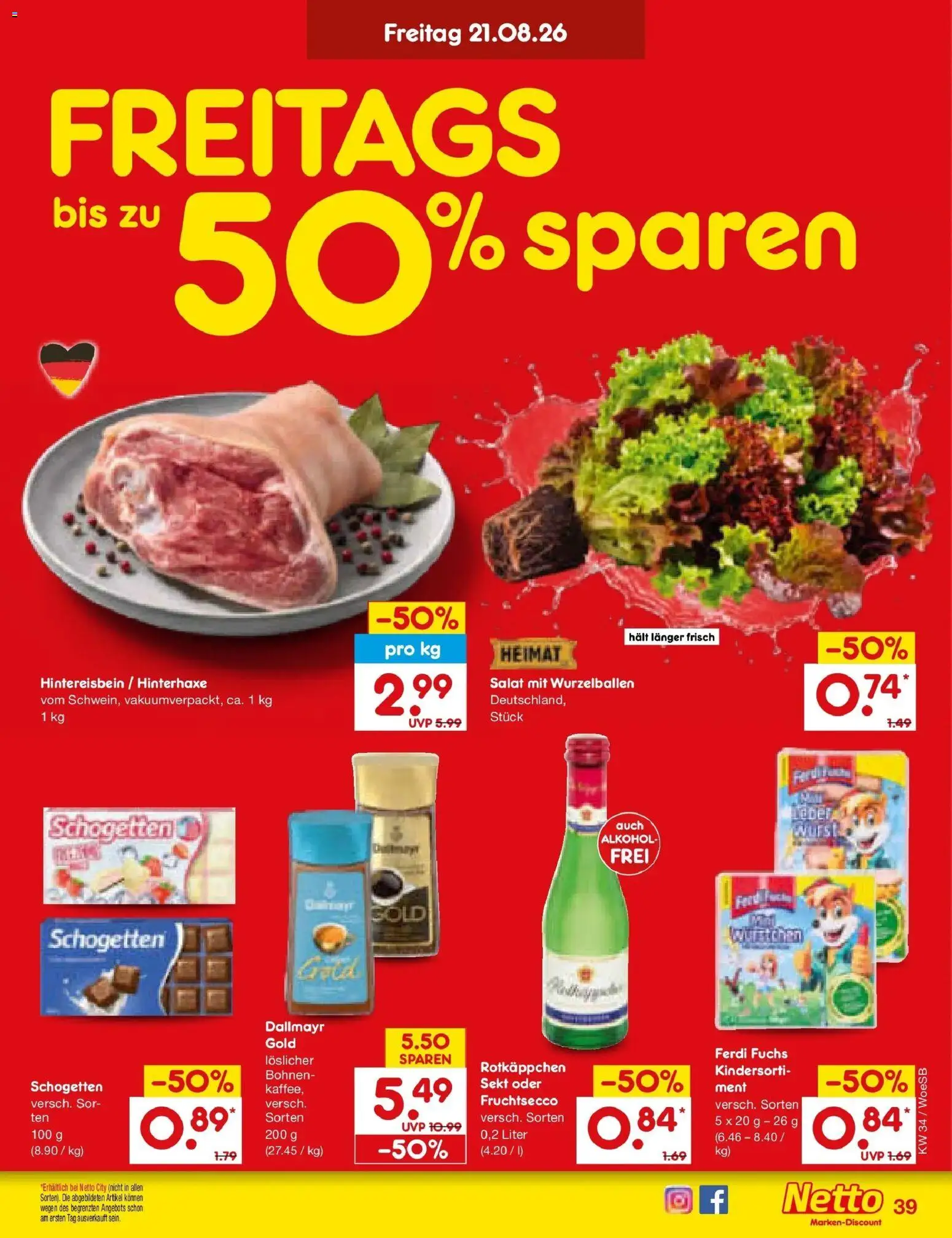 Netto Marken-Discount Prospekt Gemmingen – gültig ab 17.08.2026 | Seite: 61 | Produkte: Sekt, Alkohol, Rotkäppchen, Salat