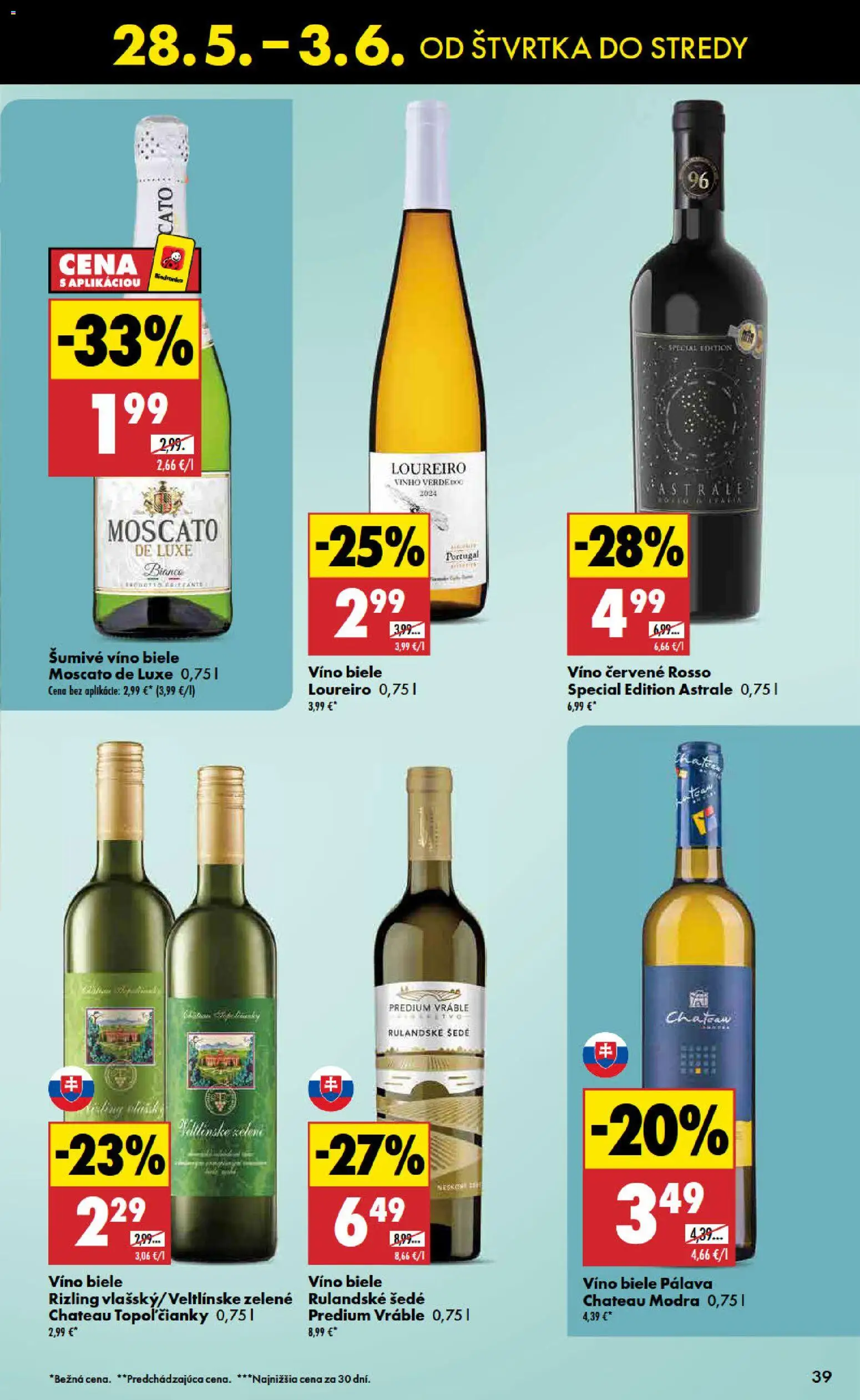 Nové Biedronka akcie – leták je platný od 28.05.2026 | Strana: 39 | Produkty: Biele víno, Víno, Šumivé víno