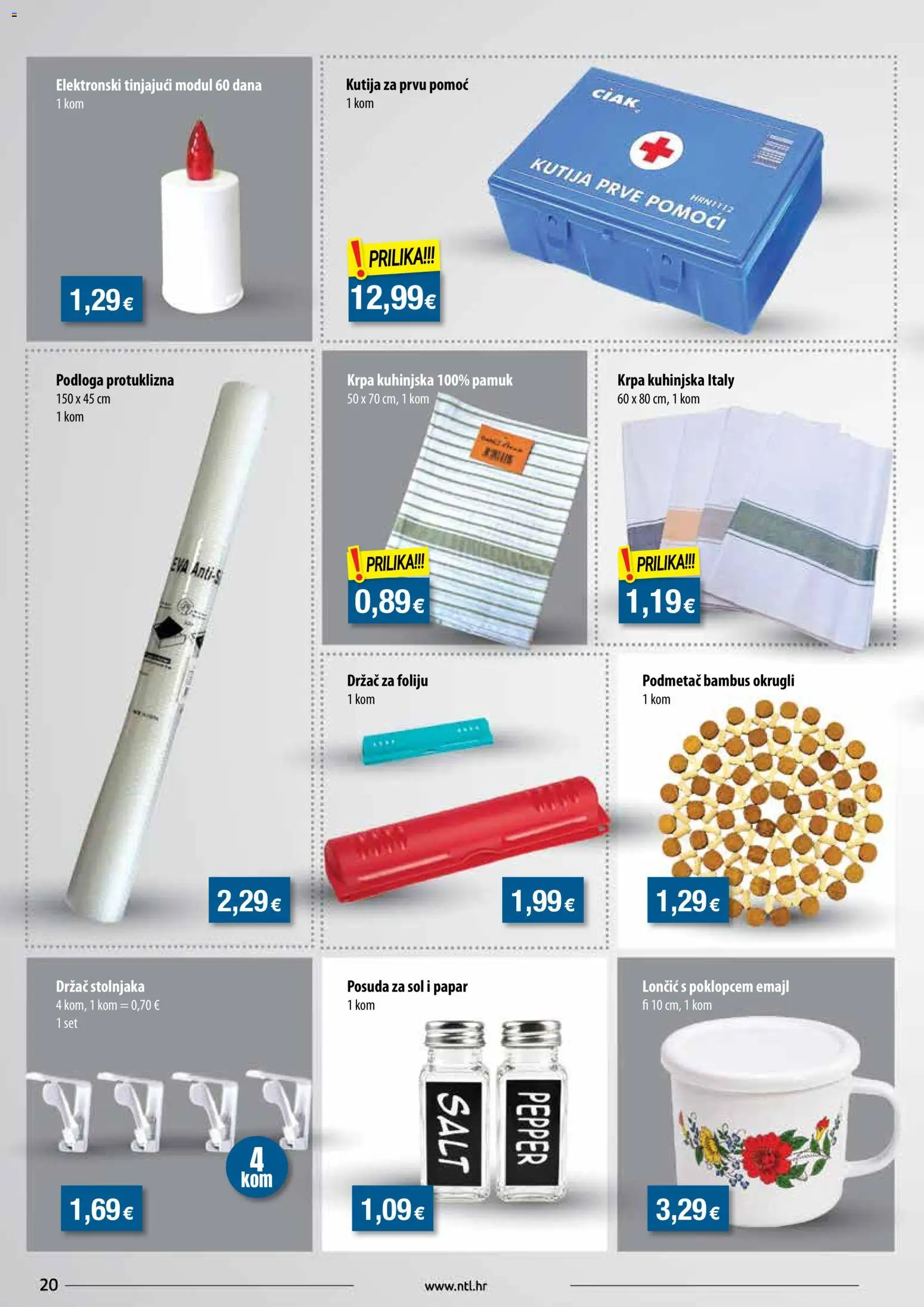 NTL katalog | vrijedi od 15.07.2026 | Stranica: 20 | Proizvodi: Kutija, Krpa, Sol, Papar