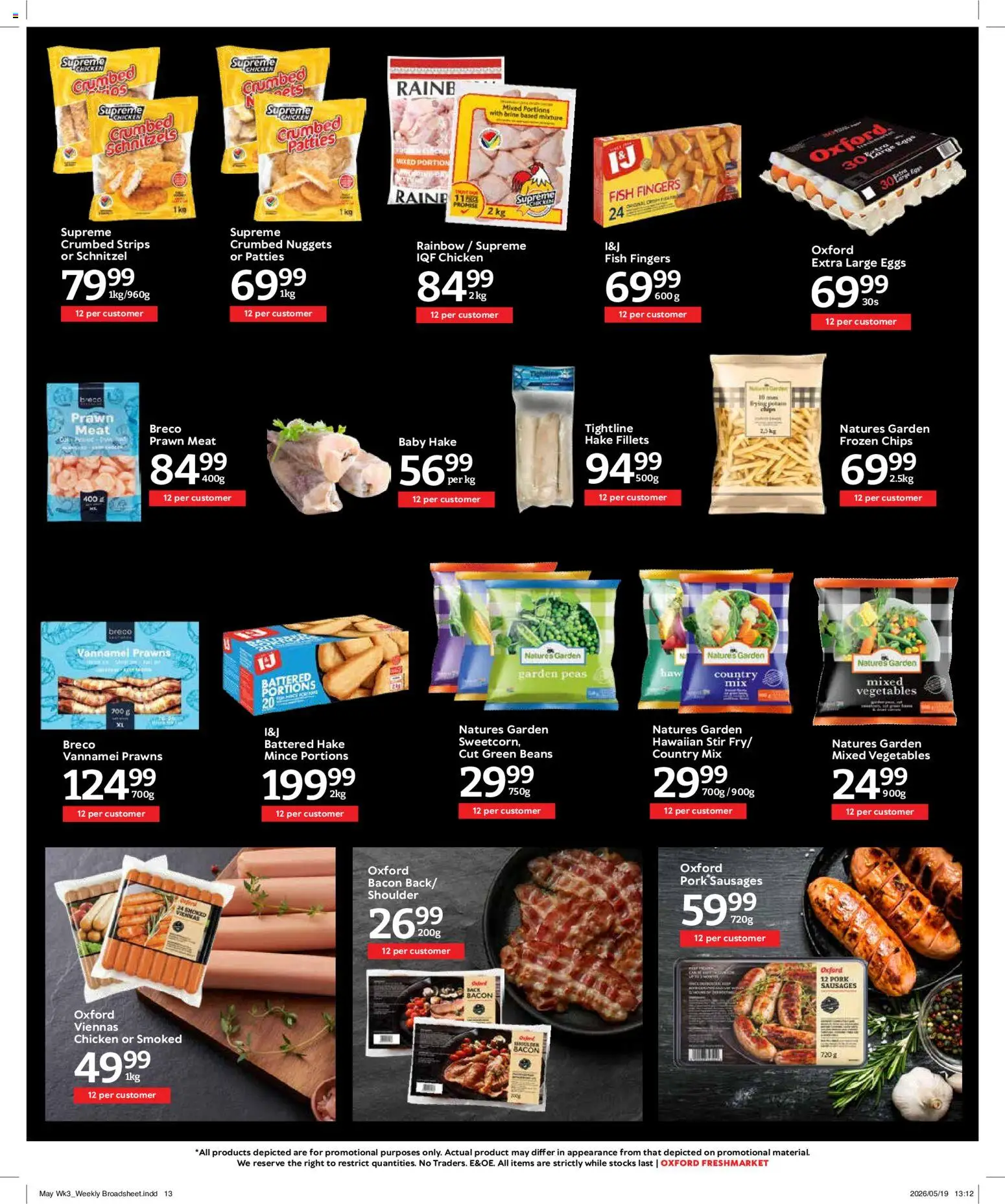 New Oxford Freshmarket catalogue – valid from 20.05.2026 | Page: 13 | Products: Beans, Eggs, Chicken, Vegetables