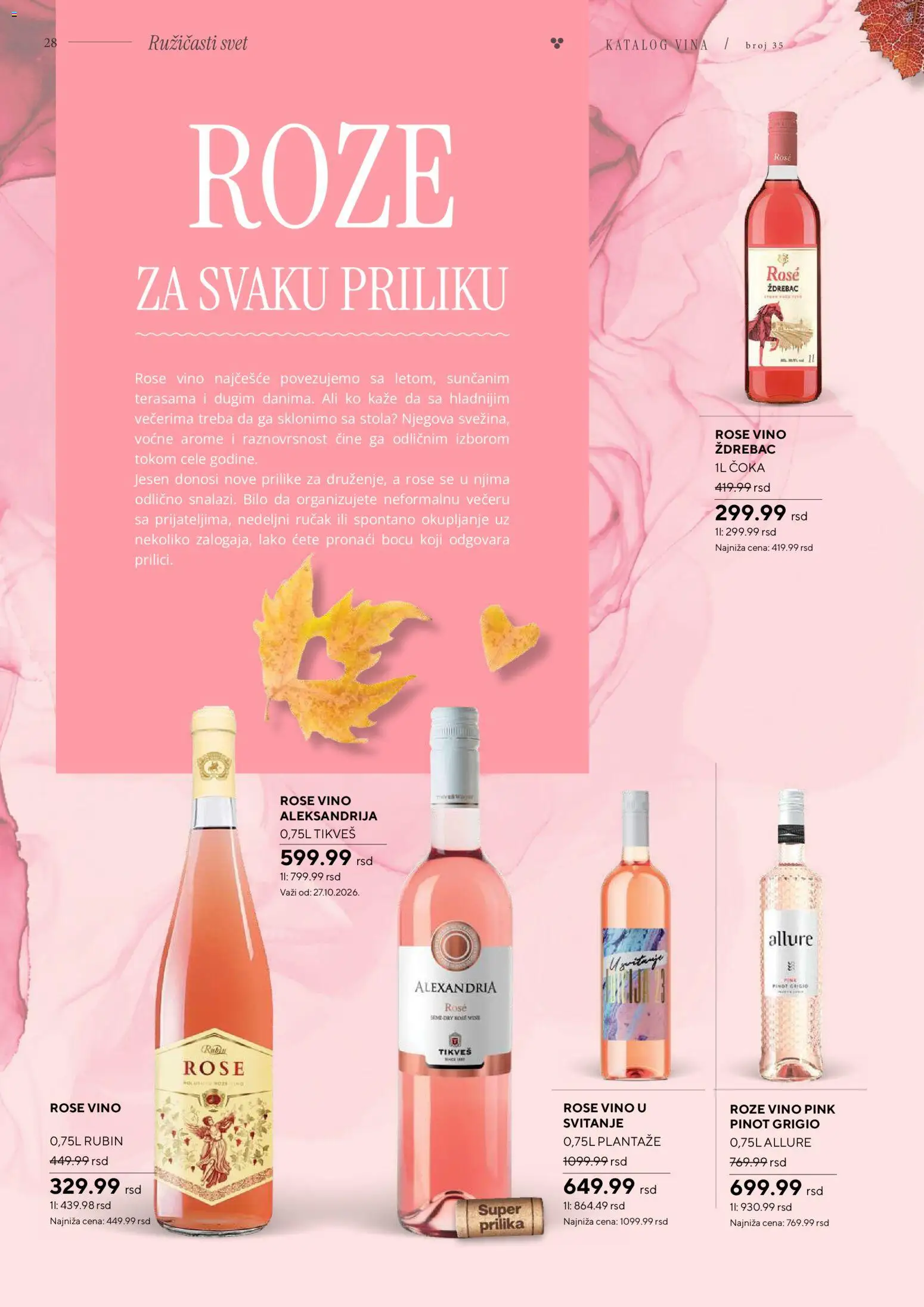 Idea katalog - važi od 26.10.2026 | Strana: 28 | Proizvode: Rose vino, Pinot grigio, Vino, Roze vino