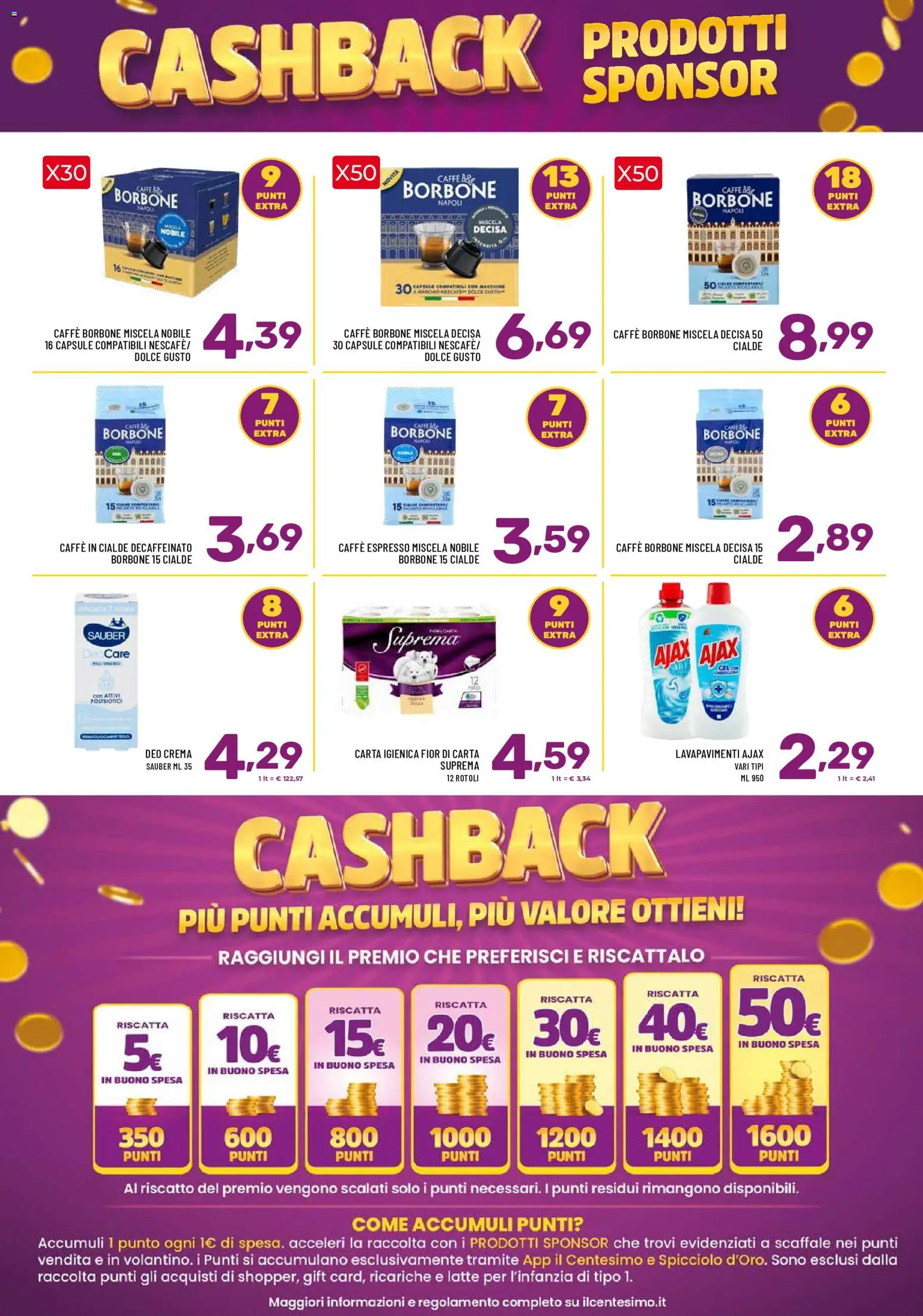 Volantino Il Centesimo del 22/09/2026 | Pagina: 6 | Prodotti: Mobile, Caffè, Latte, Borbone