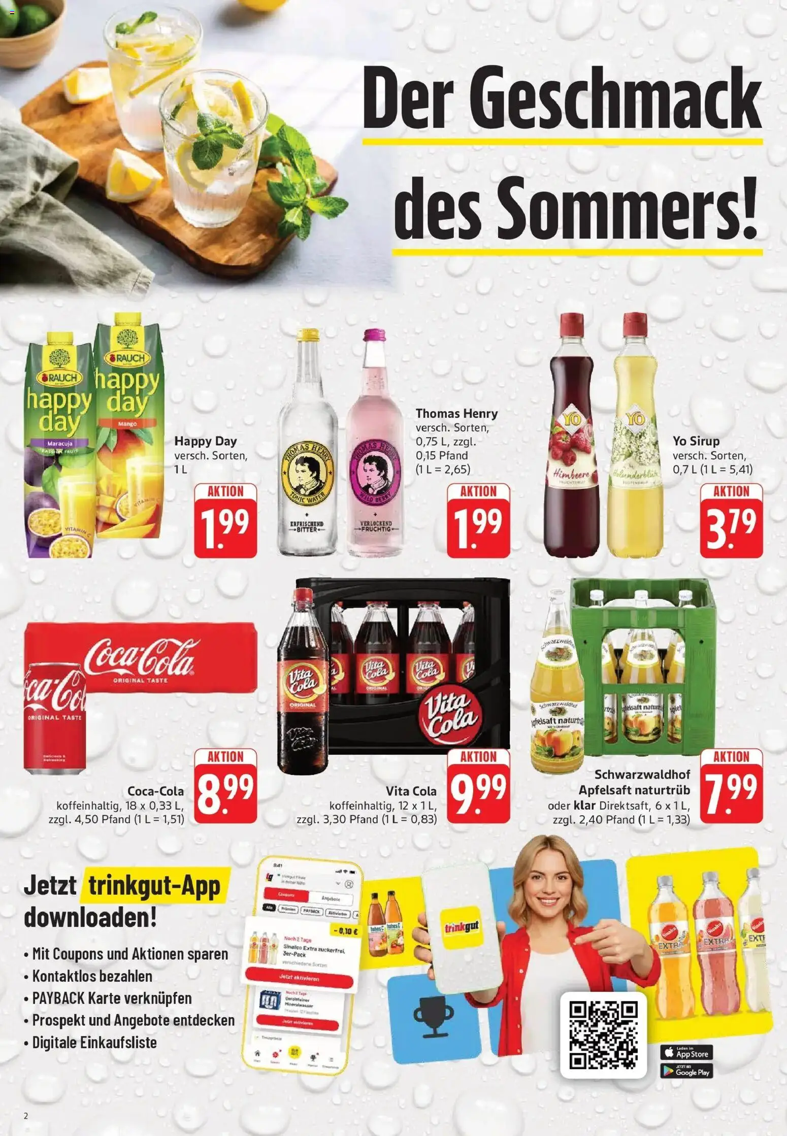 Trinkgut Prospekt Worms – gültig ab 06.07.2026 | Seite: 2 | Produkte: Cola, Sirup, Mango, Himbeere
