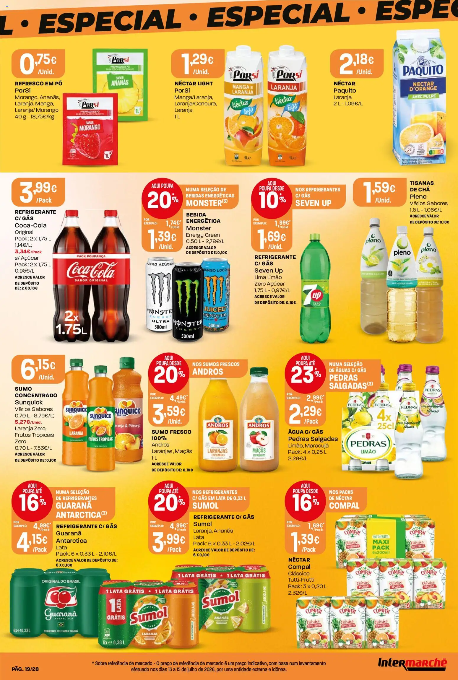 Intermarché Folheto Contact │ válido de 20/08/2026 | Página: 19 | Produtos: Refrigerante, Laranjas, Chá, Bebida