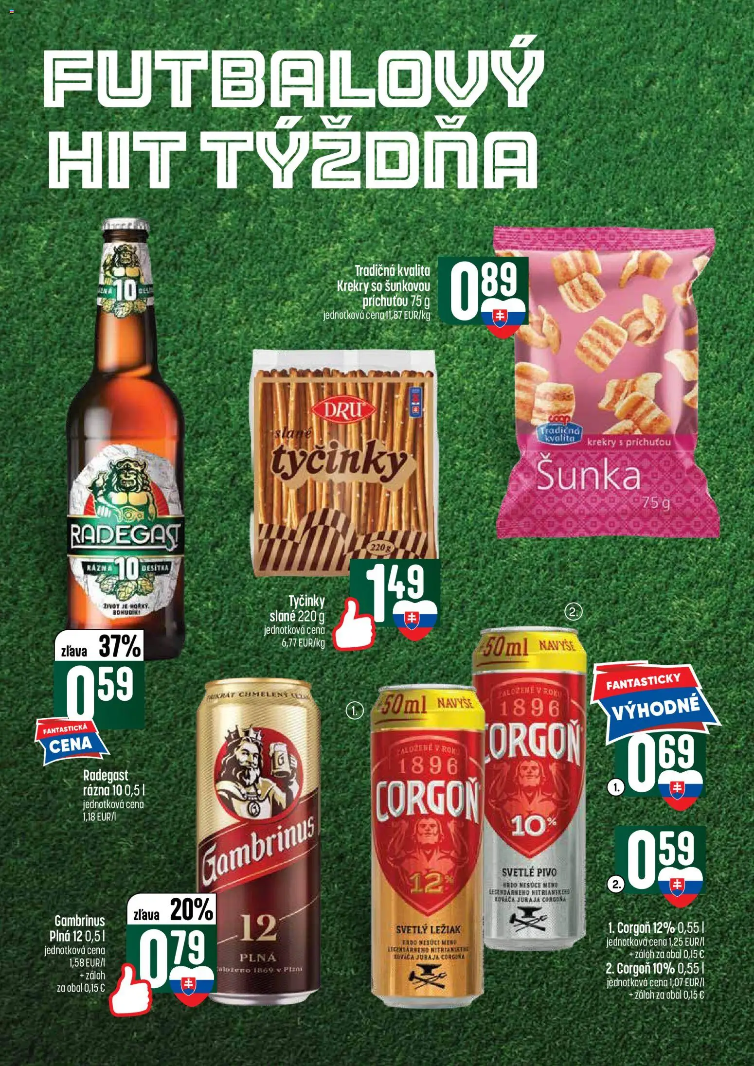 Nové COOP Jednota akcie – leták je platný od 02.07.2026 | Strana: 40 | Produkty: Pivo, Šunka, Corgoň, Gambrinus