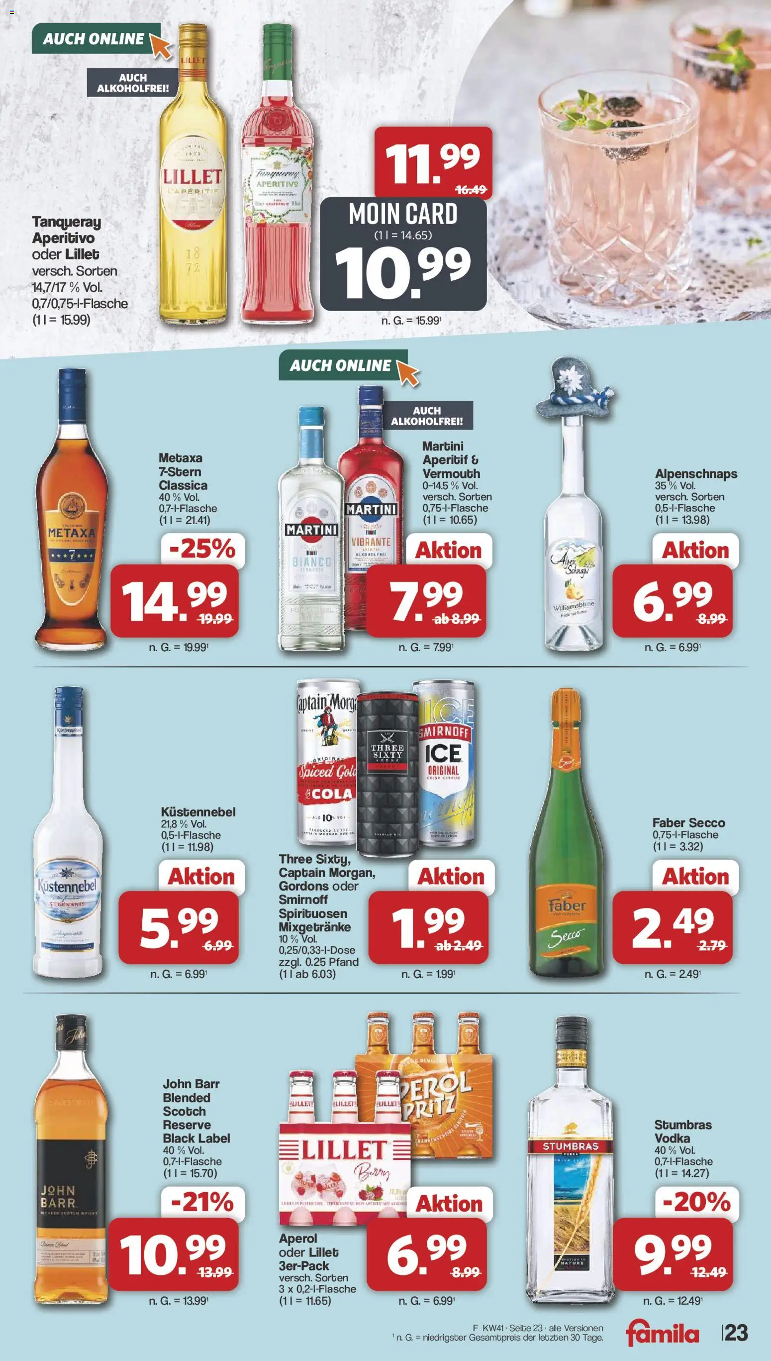 Famila Nordwest Prospekt – gültig ab 05.10.2026 | Seite: 23 | Produkte: Martini, Metaxa, Smirnoff, Aperol