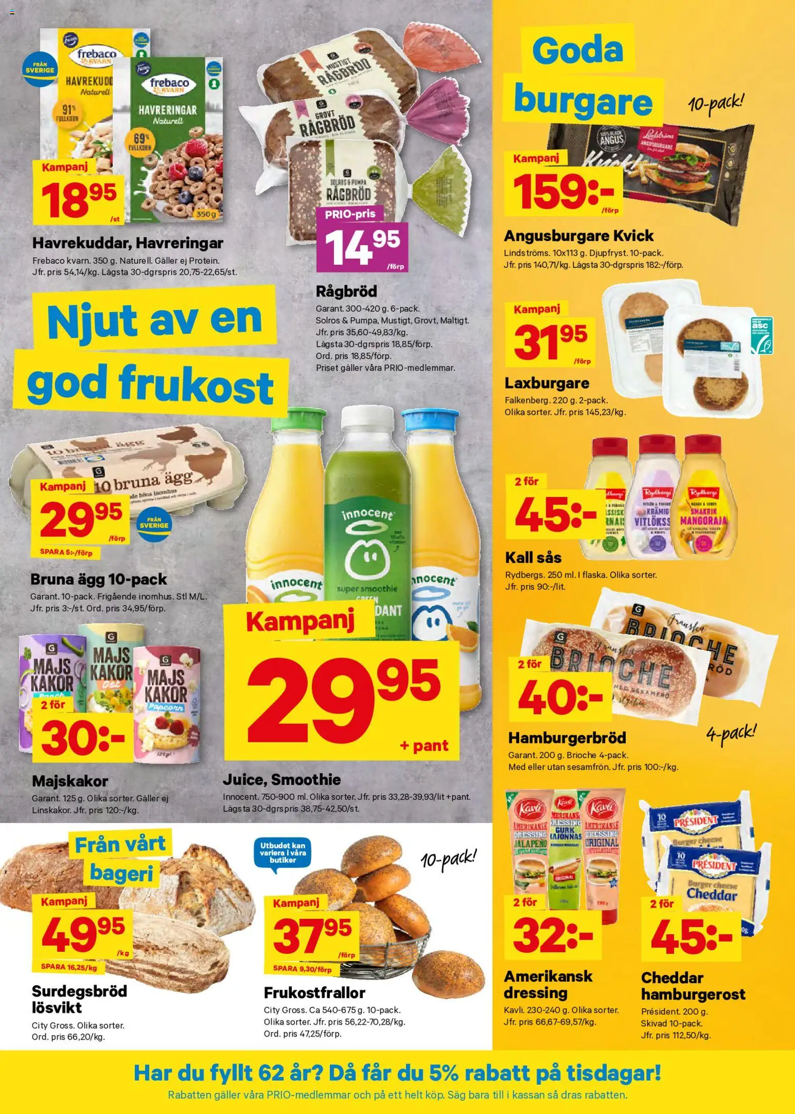 City Gross reklamblad aktuell från 29/06/2026 | Sida: 6 | Produkter: Bageri, Majskakor, Hamburgerbröd, Majs