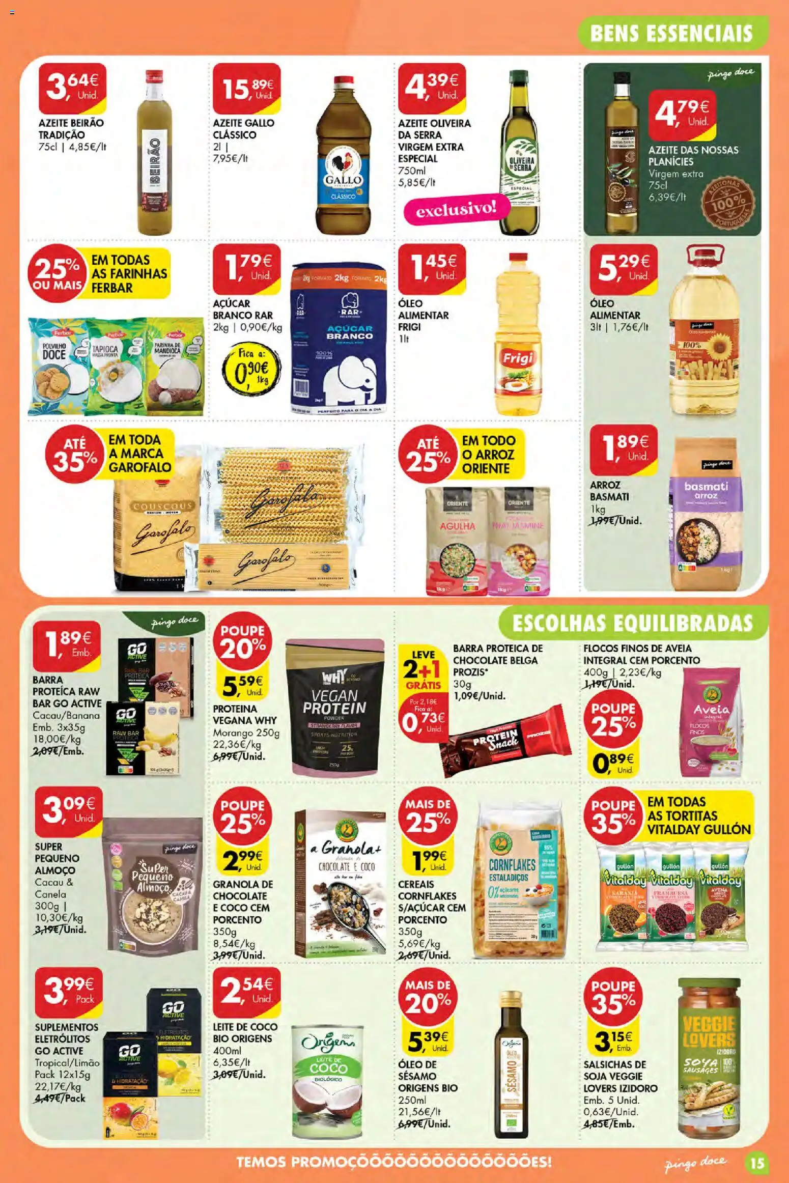 Pingo Doce Poupe Esta Semana Açores │ válido de 23/07/2026 | Página: 15 | Produtos: Azeite, Tapioca, Arroz basmati, Flocos