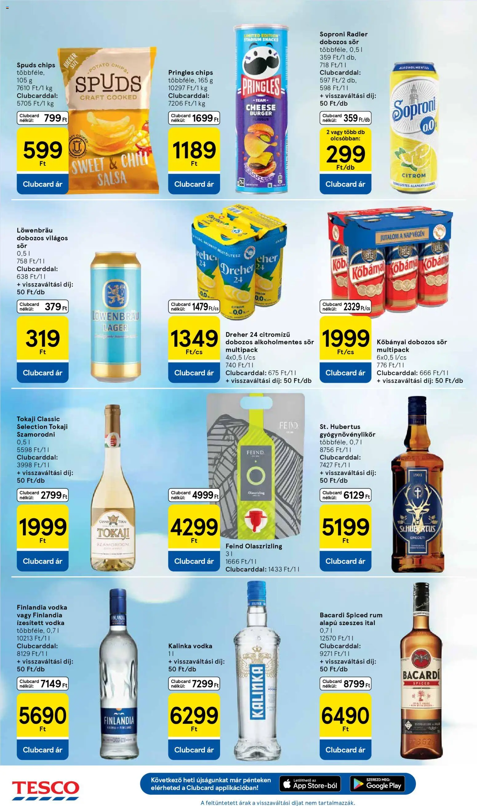 Tesco akciós ujság - amely érvényes a következő dátumtól: 16.04.2026 | Oldal: 24 | Termékek: Chili, Chips, Pringles, Dobozos sör