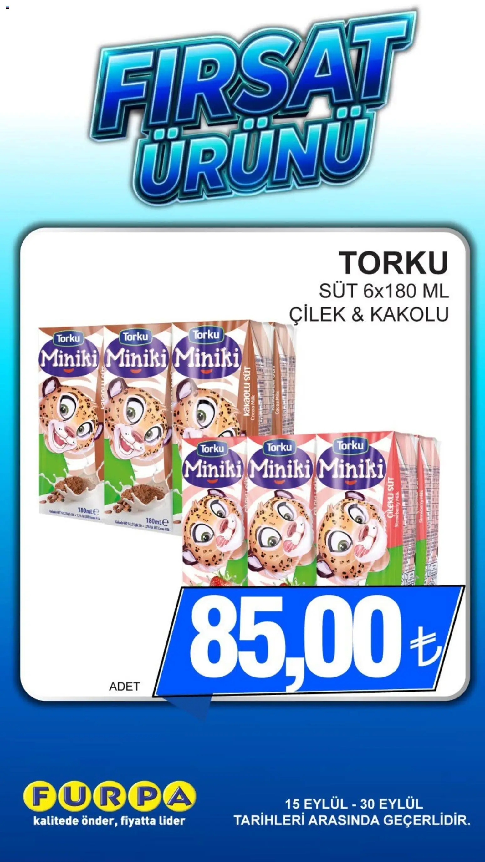 Furpa - Fırsat Ürünü - 15 Eylül 2026 tarihinden itibaren geçerlidir | Sayfa: 1 | Ürünler: Süt, Çilek