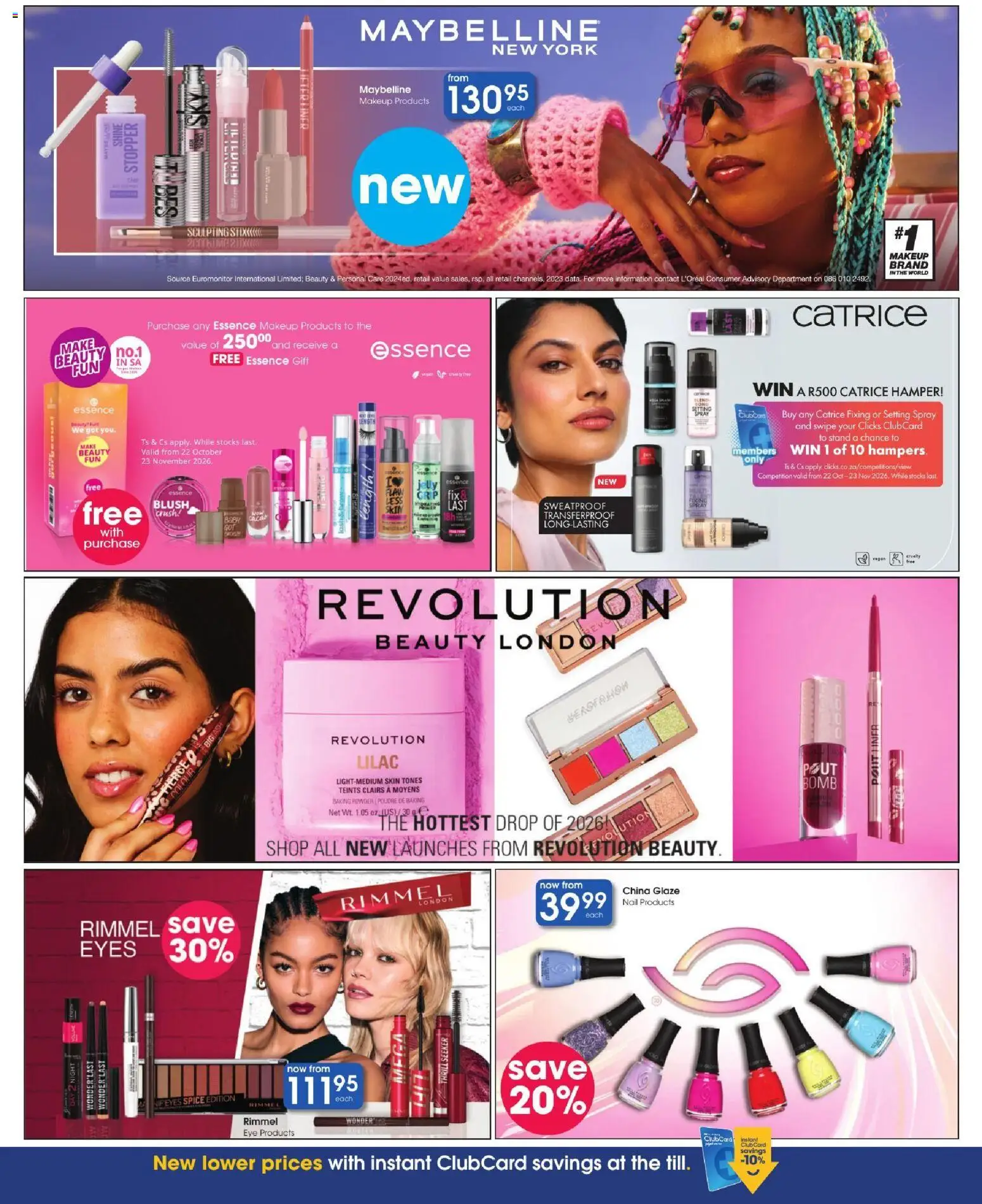 New Clicks catalogue – valid from 22/10/2026 | Page: 20 | Products: Setting spray, Powder, Blush, Baking powder