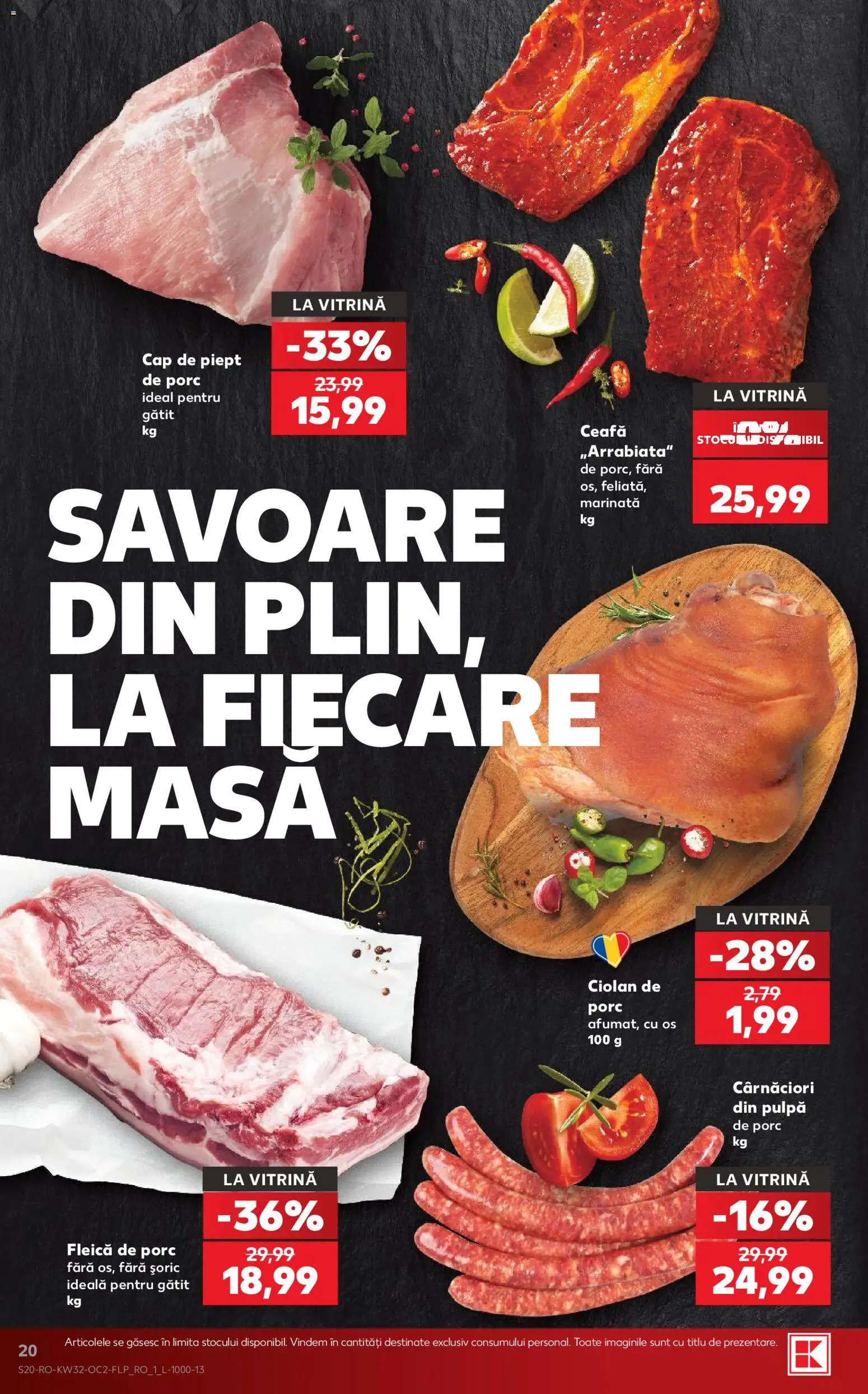 Noul catalog Kaufland – valabil de la 05.08.2026 | Pagină: 20 | Produse: Masă, Vitrină, Fleică