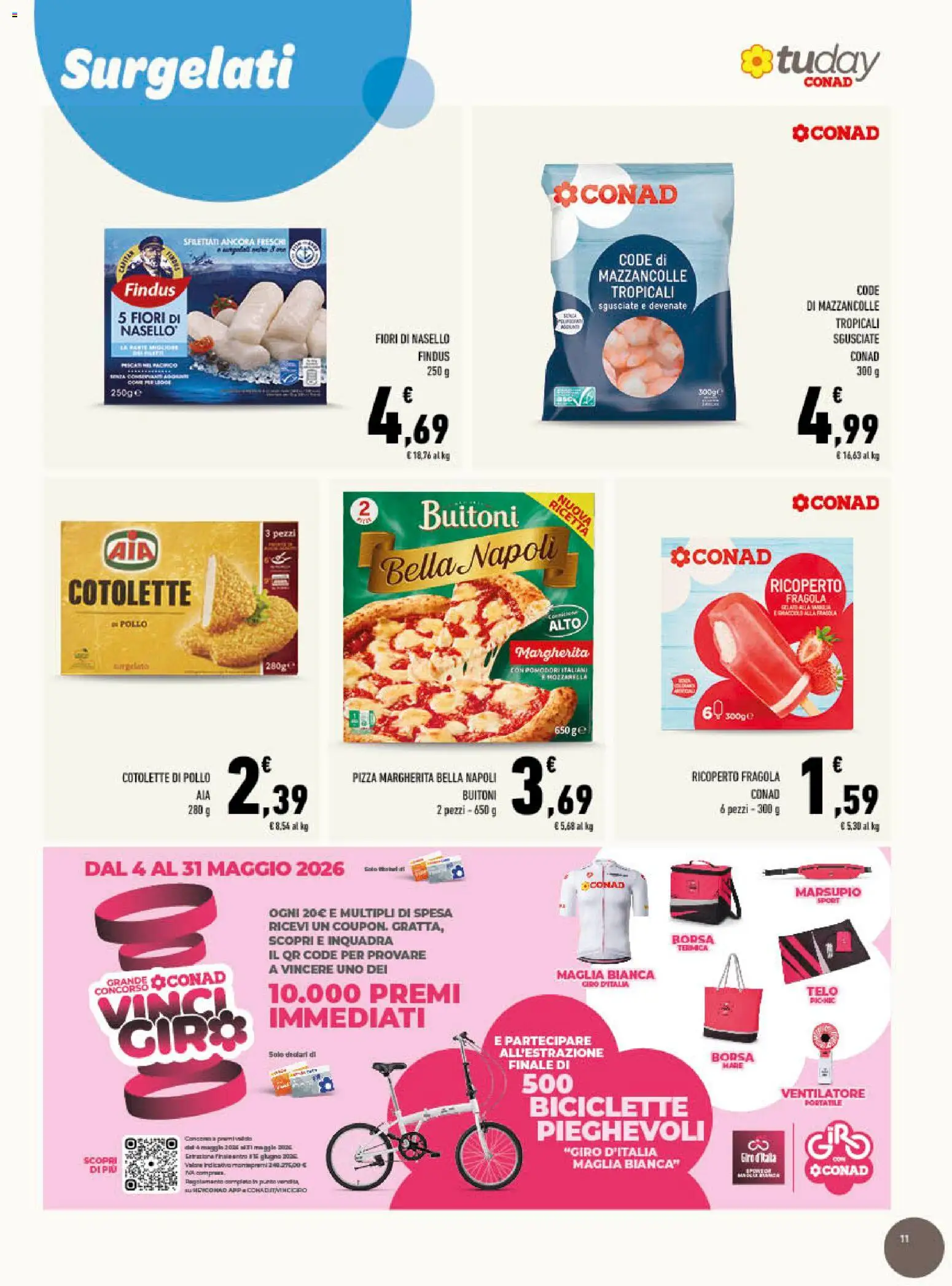 Volantino Conad del 06.05.2026 | Pagina: 11 | Prodotti: Ventilatore, Pollo, Mazzancolle, Borsa