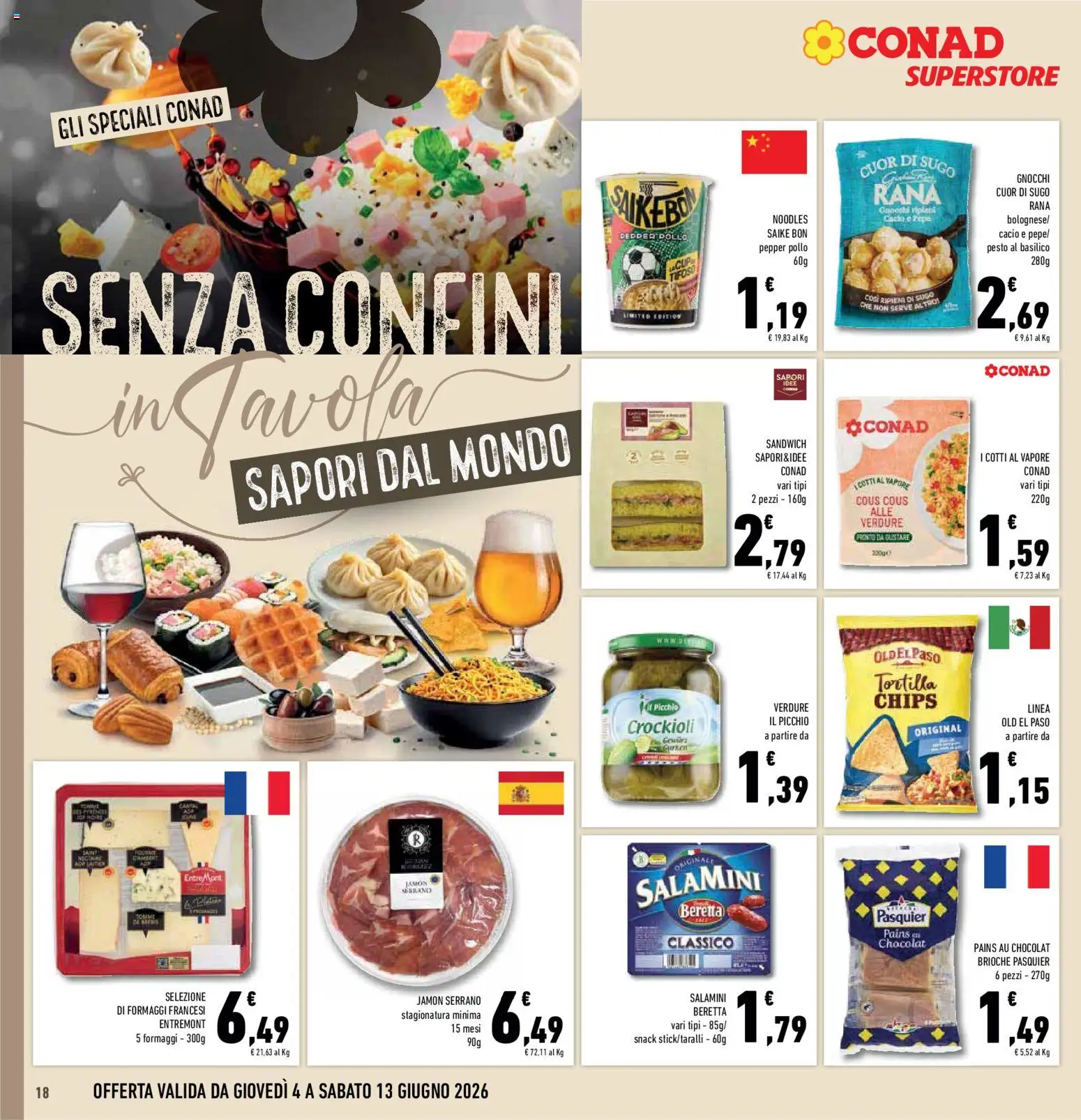 Volantino Conad del 04.06.2026 | Pagina: 18 | Prodotti: Verdure, Basilico, Cous cous, Sugo