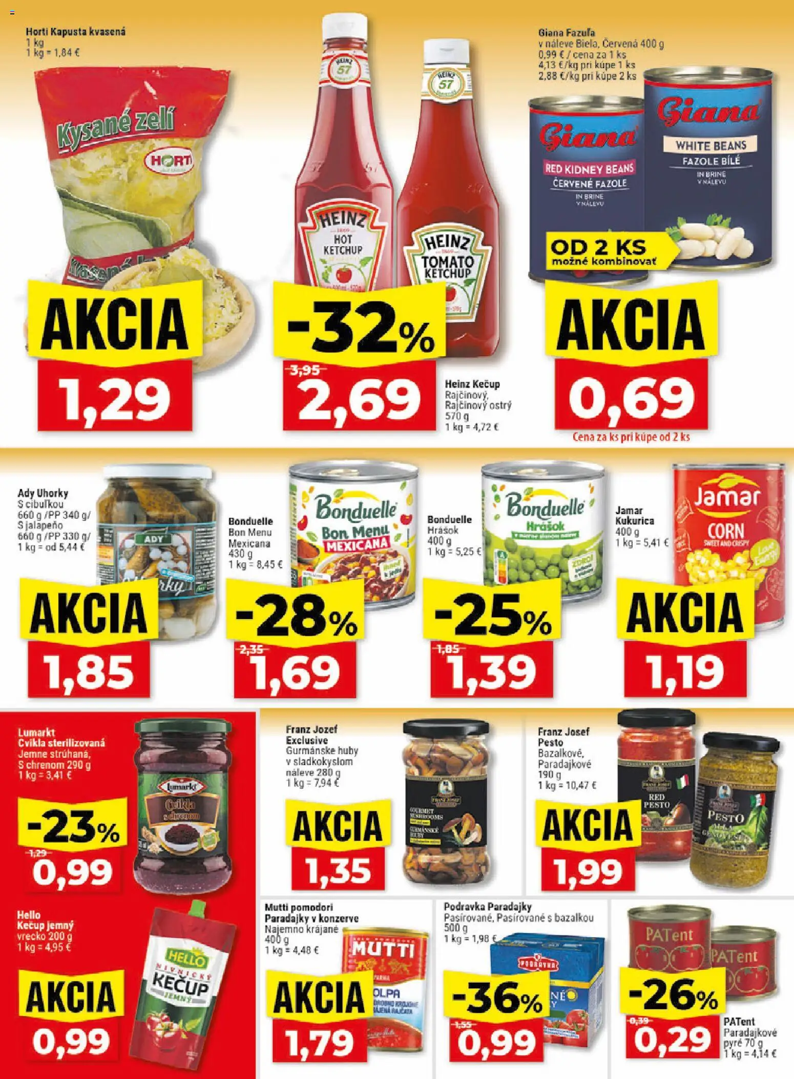 Nové Klas akcie – leták je platný od 29.06.2026 | Strana: 15 | Produkty: Paradajky, Hrášok, Kečup, Cvikla